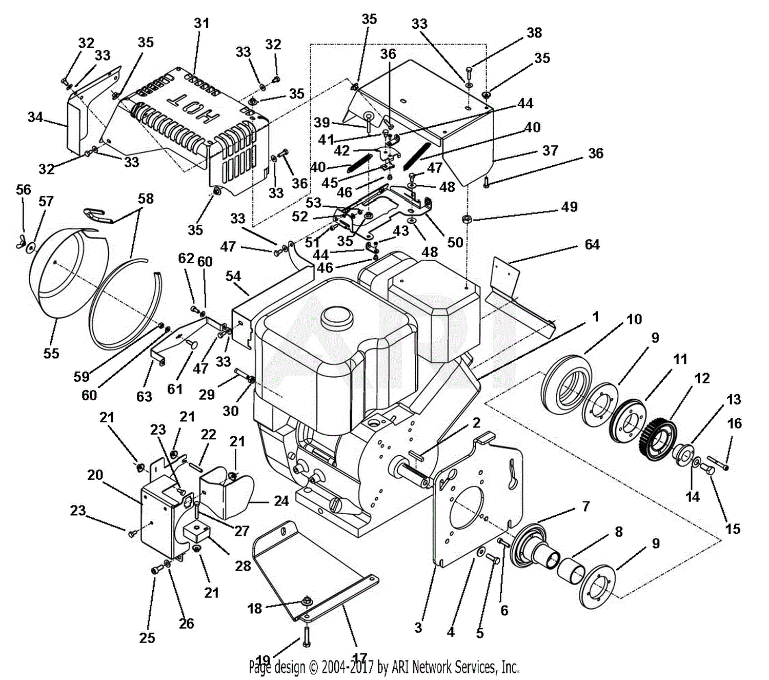 Gravely 985403 (000101 - ) Rapid M Parts Diagram for Engine gravely engine diagram 
