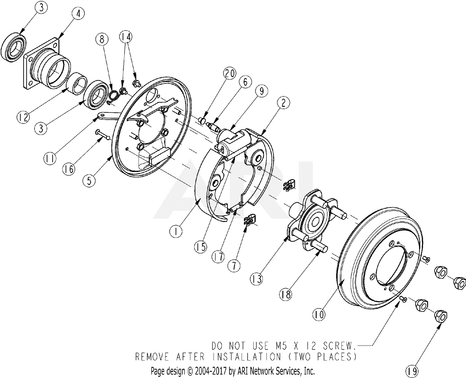 Gravely 996140 (000101 - ) Treker 4 x 4, Red Parts Diagram for Brake