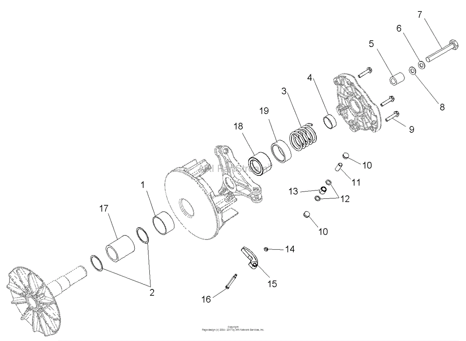 Gravely 996200 (170101 - ) Atlas JSV 3000 Gas, Base Parts Diagram for ...