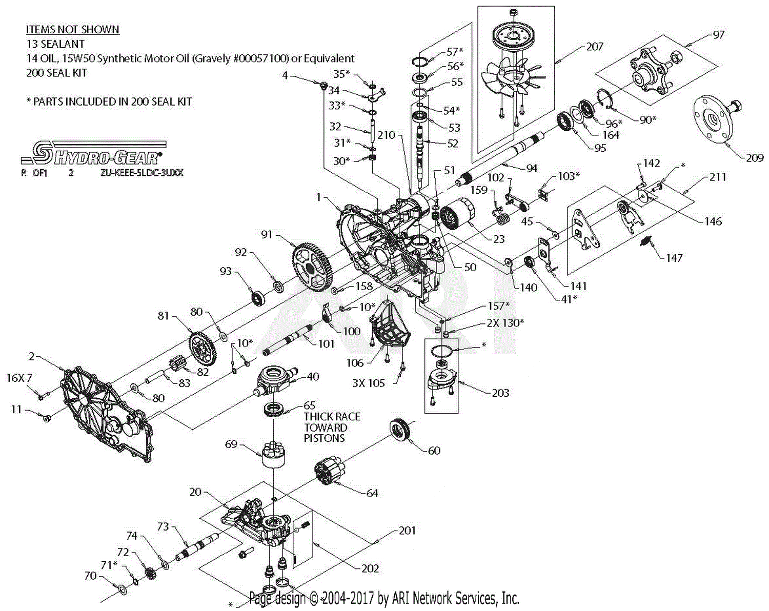 Gravely 994121 (041000 - ) Pro-Stance 52 Kohler Parts Diagram for ...