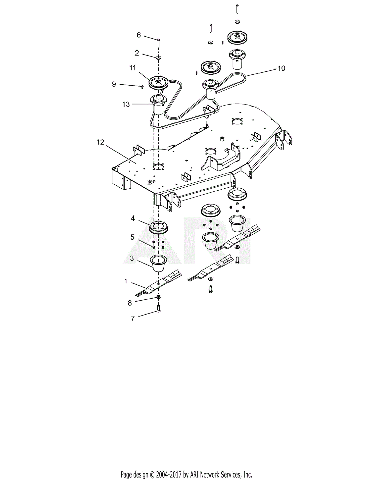 Gravely 994133 (020000 - ) Pro-Stance 52 Parts Diagram for Deck, Belt ...