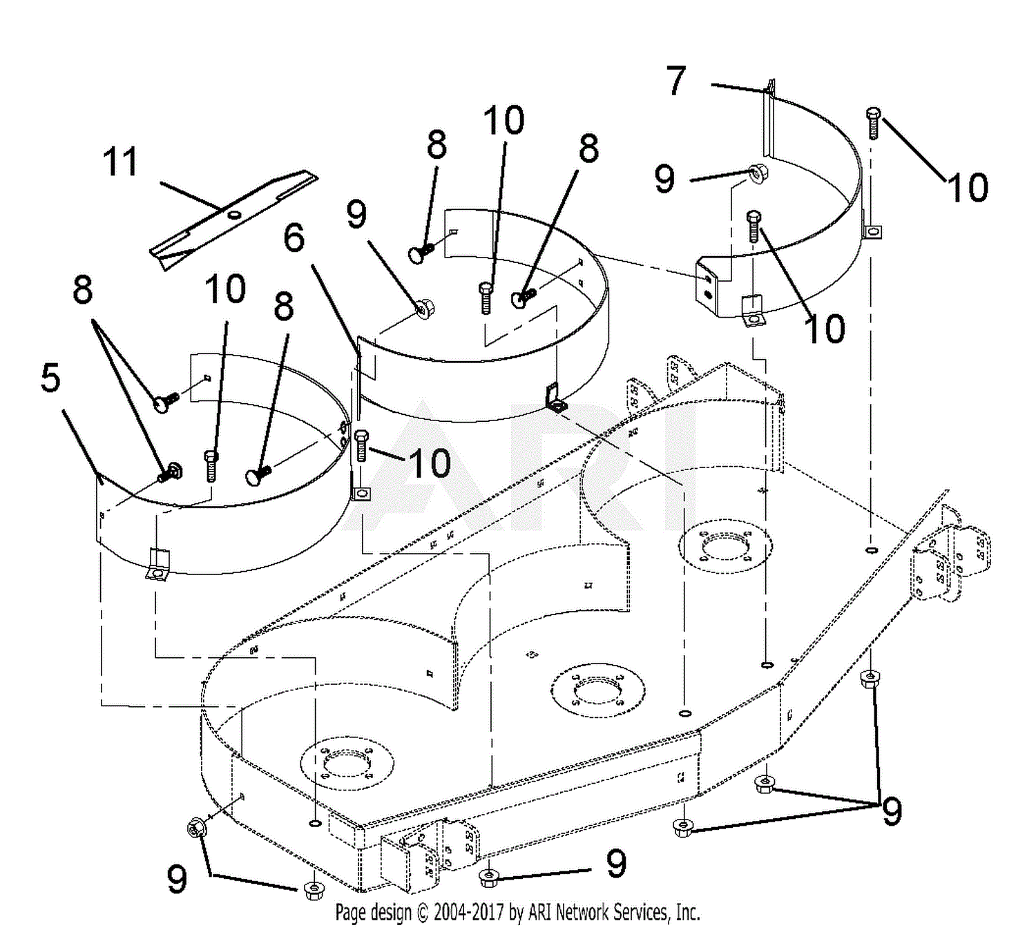 Gravely 788035 52" Pro Deck Mulching Kit (ZeroTurn) Parts Diagram for