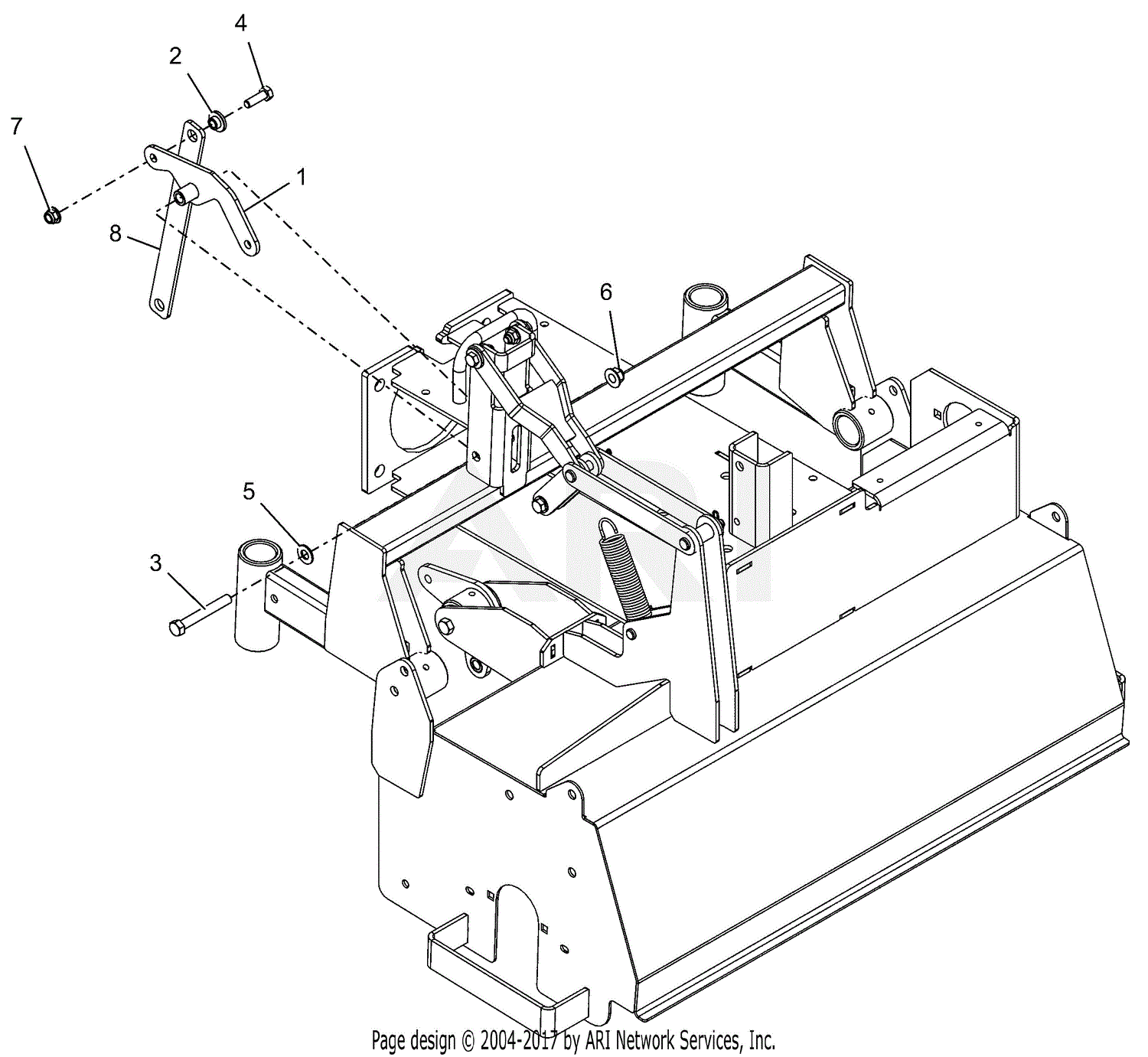 Gravely 885917 (000101 - ) Pro-QXT Dethatcher Attachment Parts Diagram ...