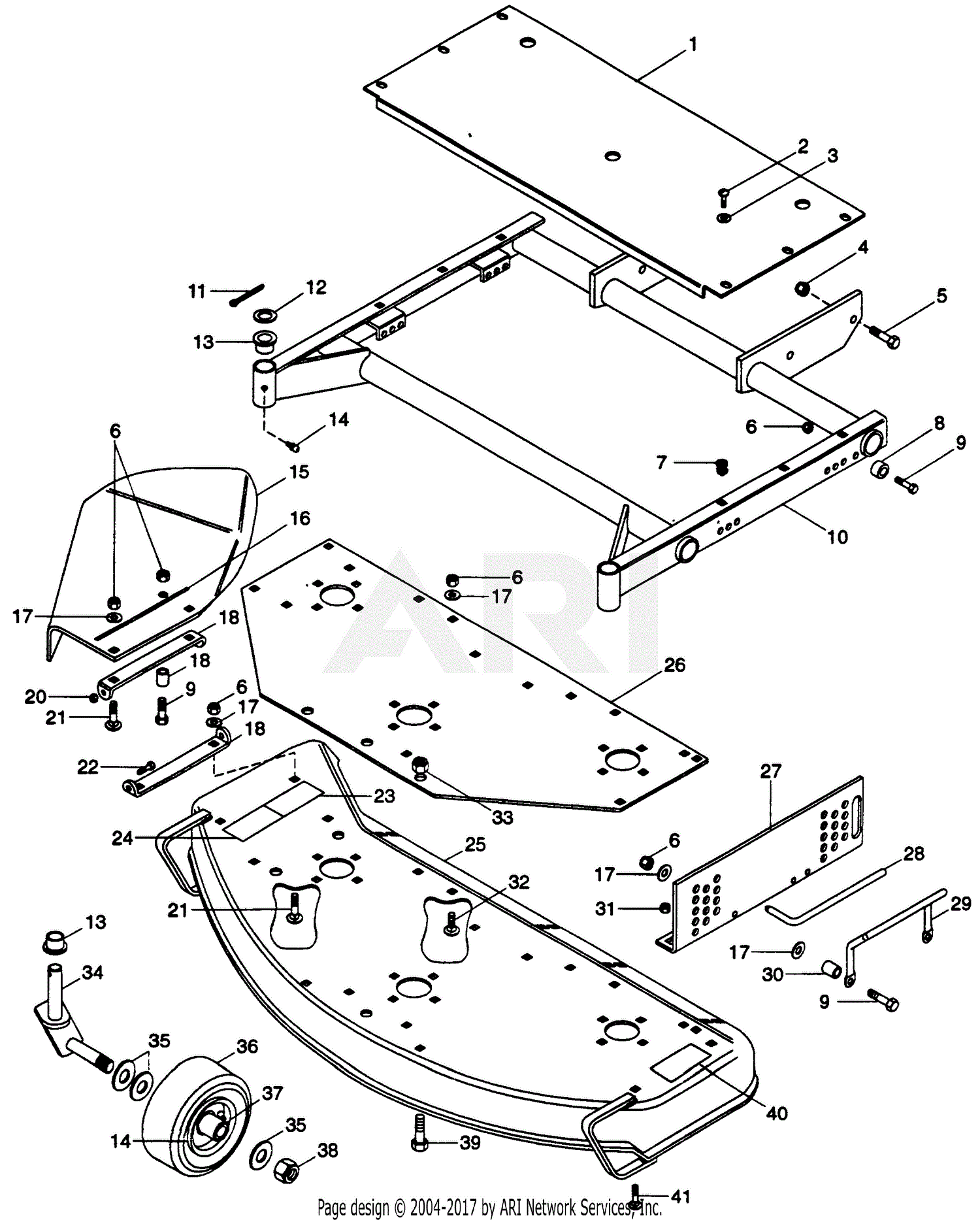 Gravely Mower Deck Parts Diagram