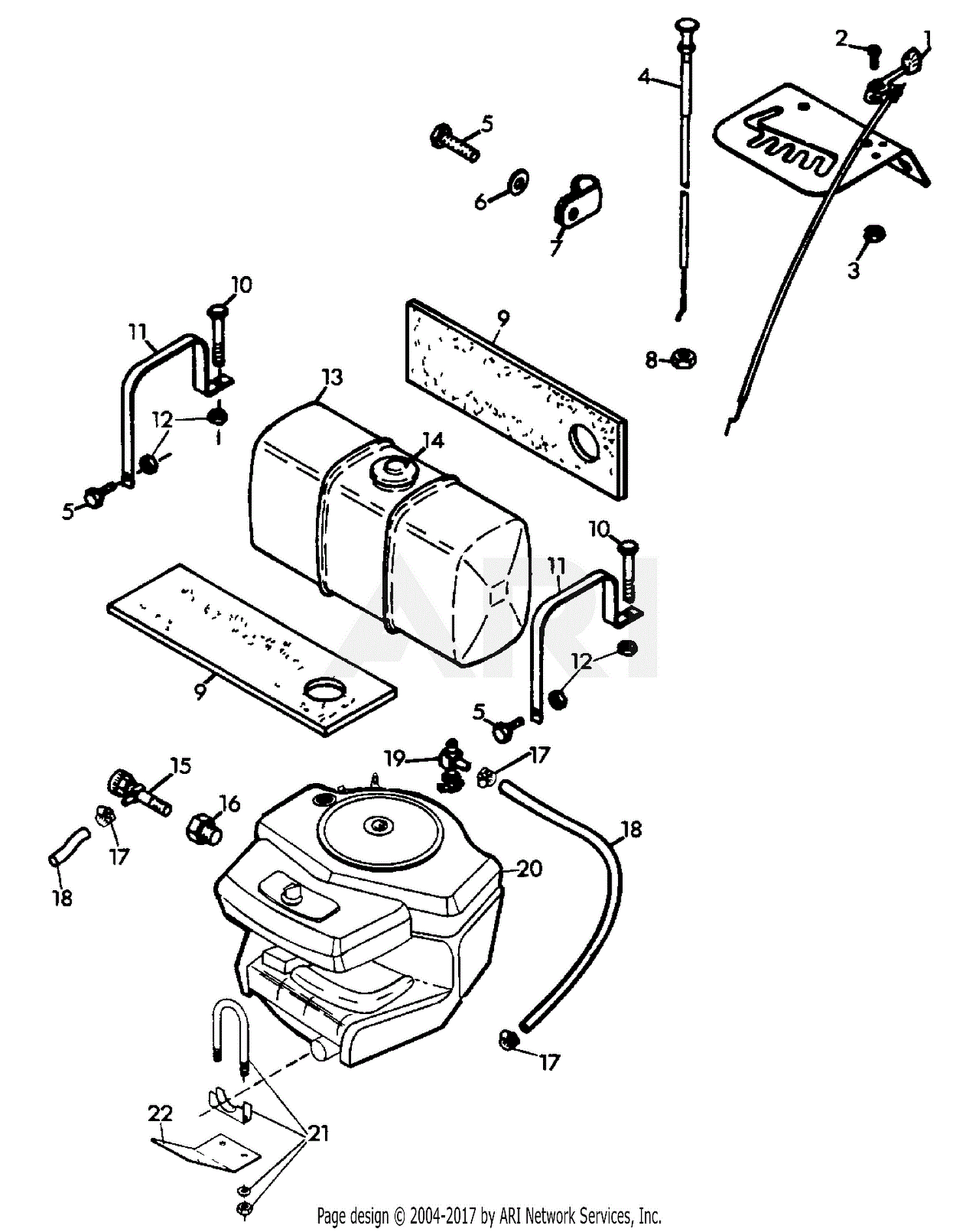 Gravely 990300 (000101 - ) PM-350 21 HP Kubota Parts Diagram for FUEL ...