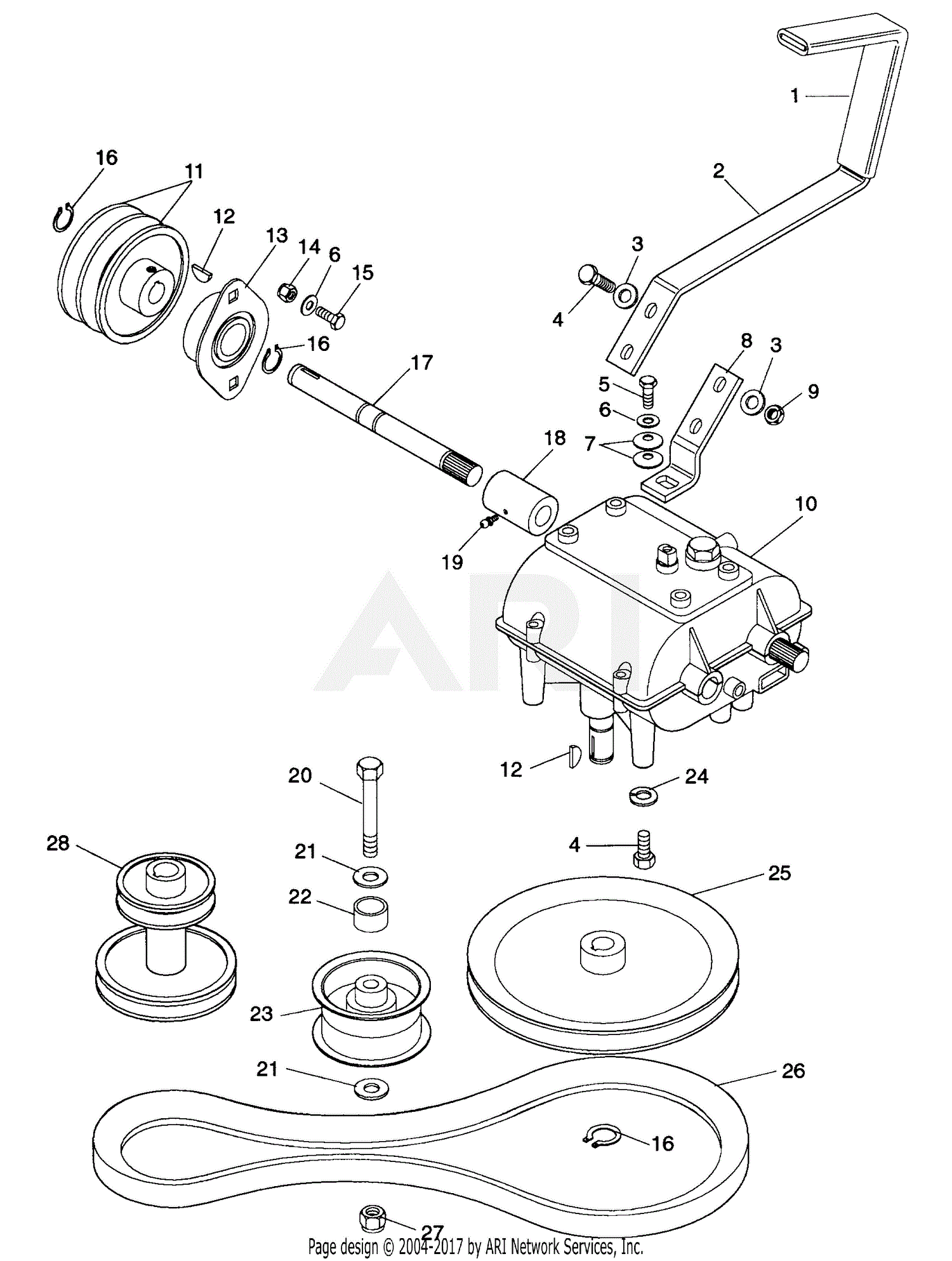 Gravely 988069 (000101 - ) Pro 150, 14hp Kawasaki Ohv, Recoil Parts 