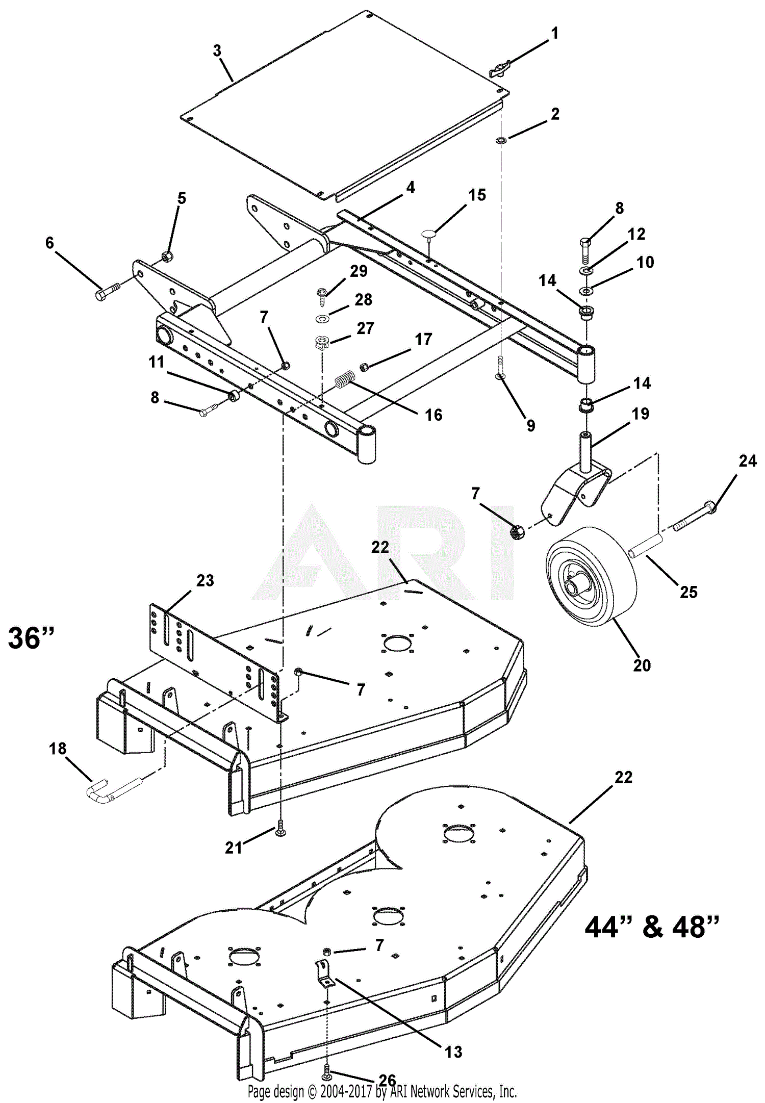 Gravely 988105 (002000 - 002999) Recoil, 36