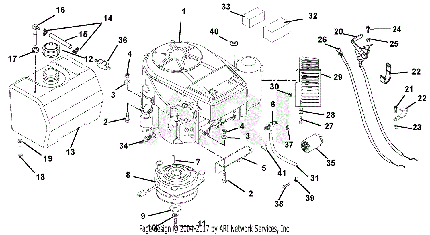 Gravely 988116 (003000 - 003499) HR1548FLP, Recoil, 48