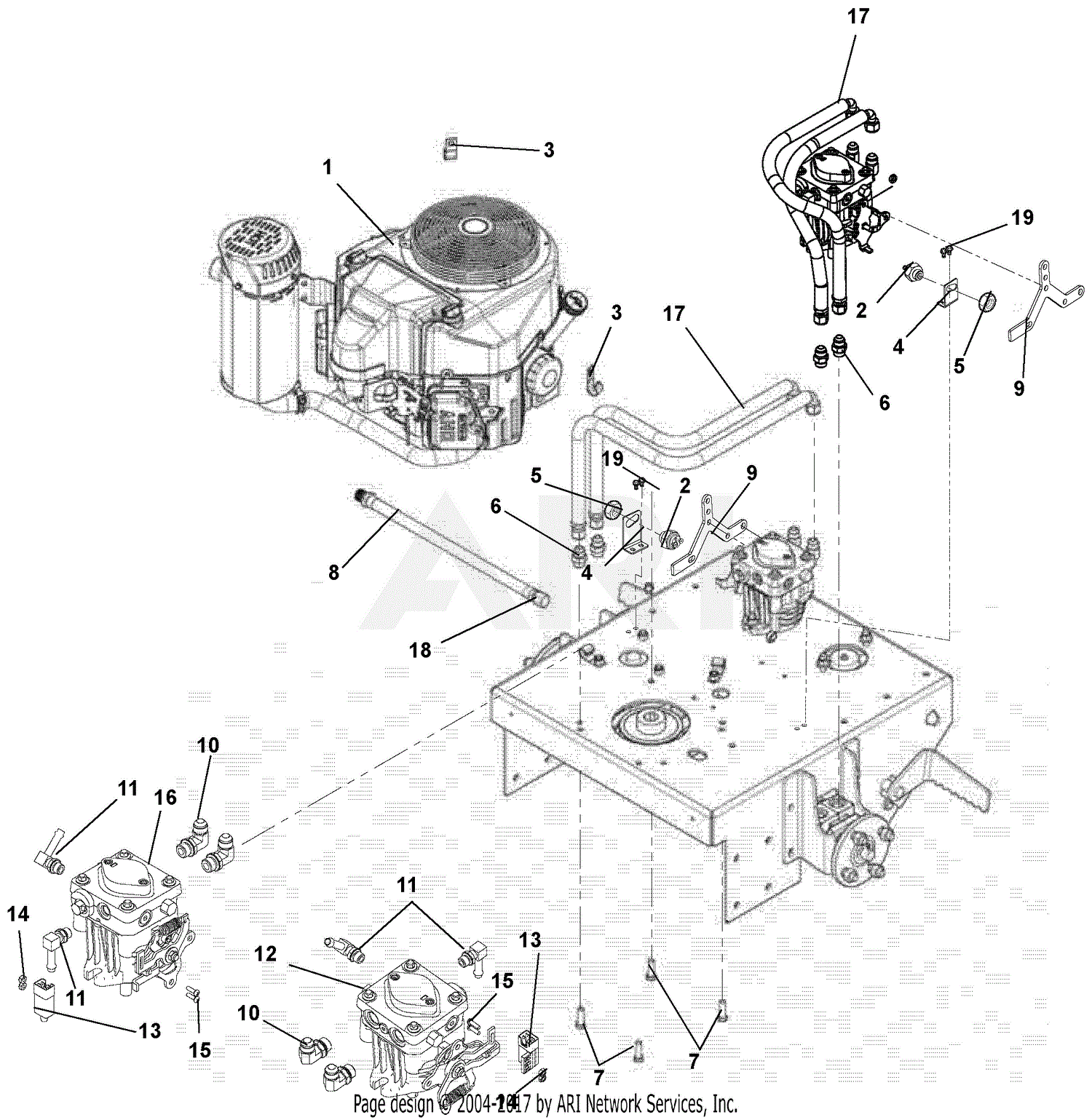 Gravely 988325 (000101 - ) 52HE Pistol Grip Parts Diagram for Engine ...