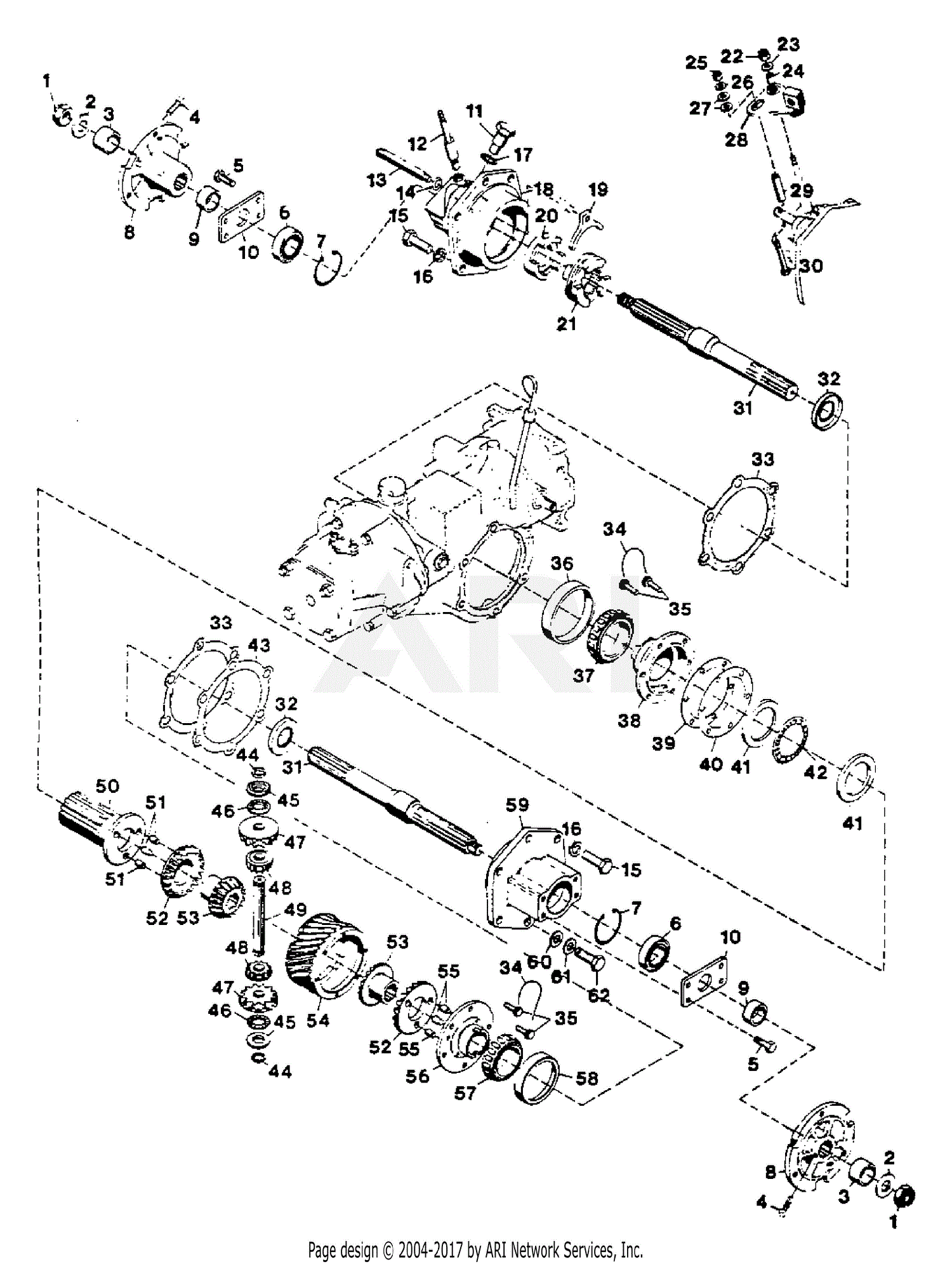 Gravely 48651 2 Wheel Tractor, 4 SP Without Steering Brake Parts ...