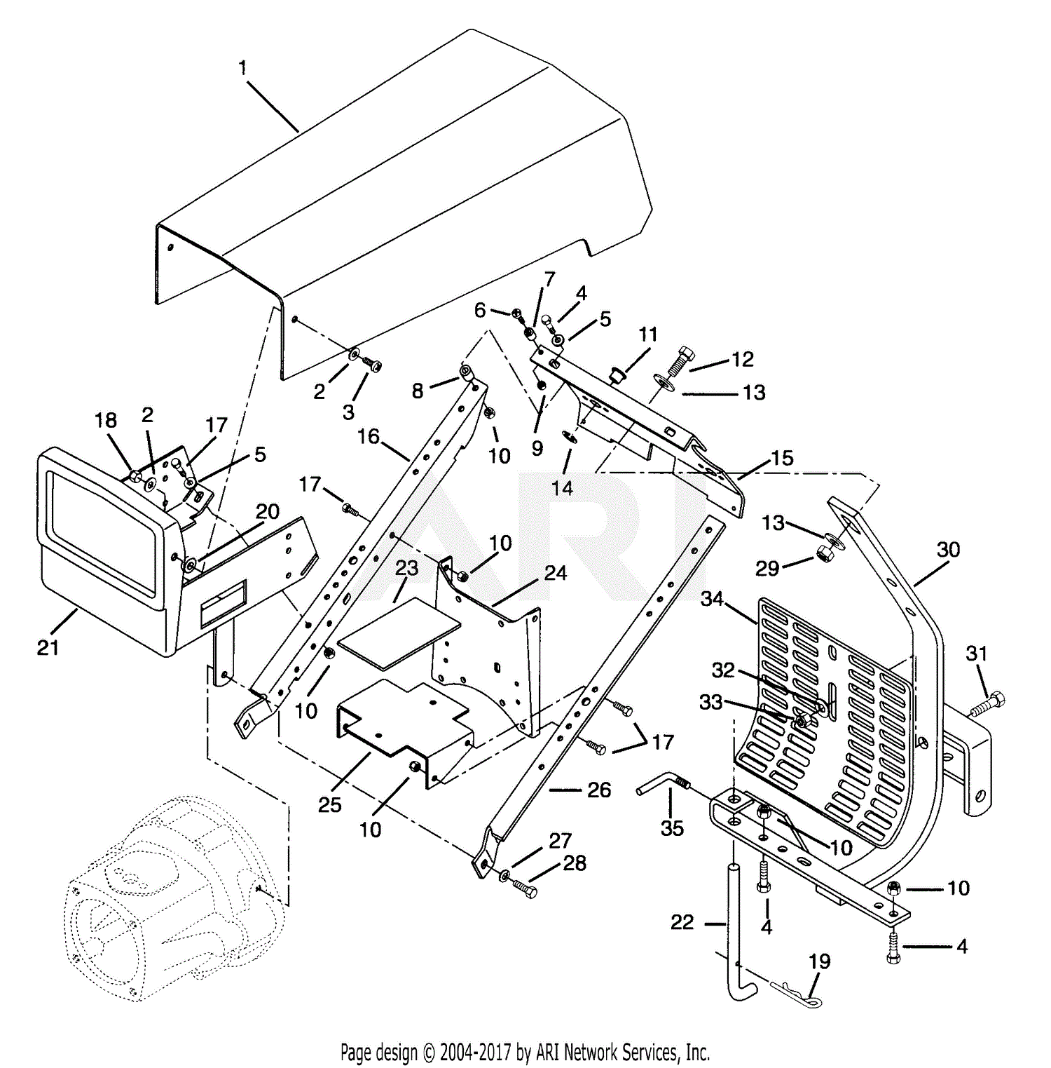 Gravely 985113 (000101 - ) 2 Wheel Tractor, 12hp, 4 SP Electric Start ...