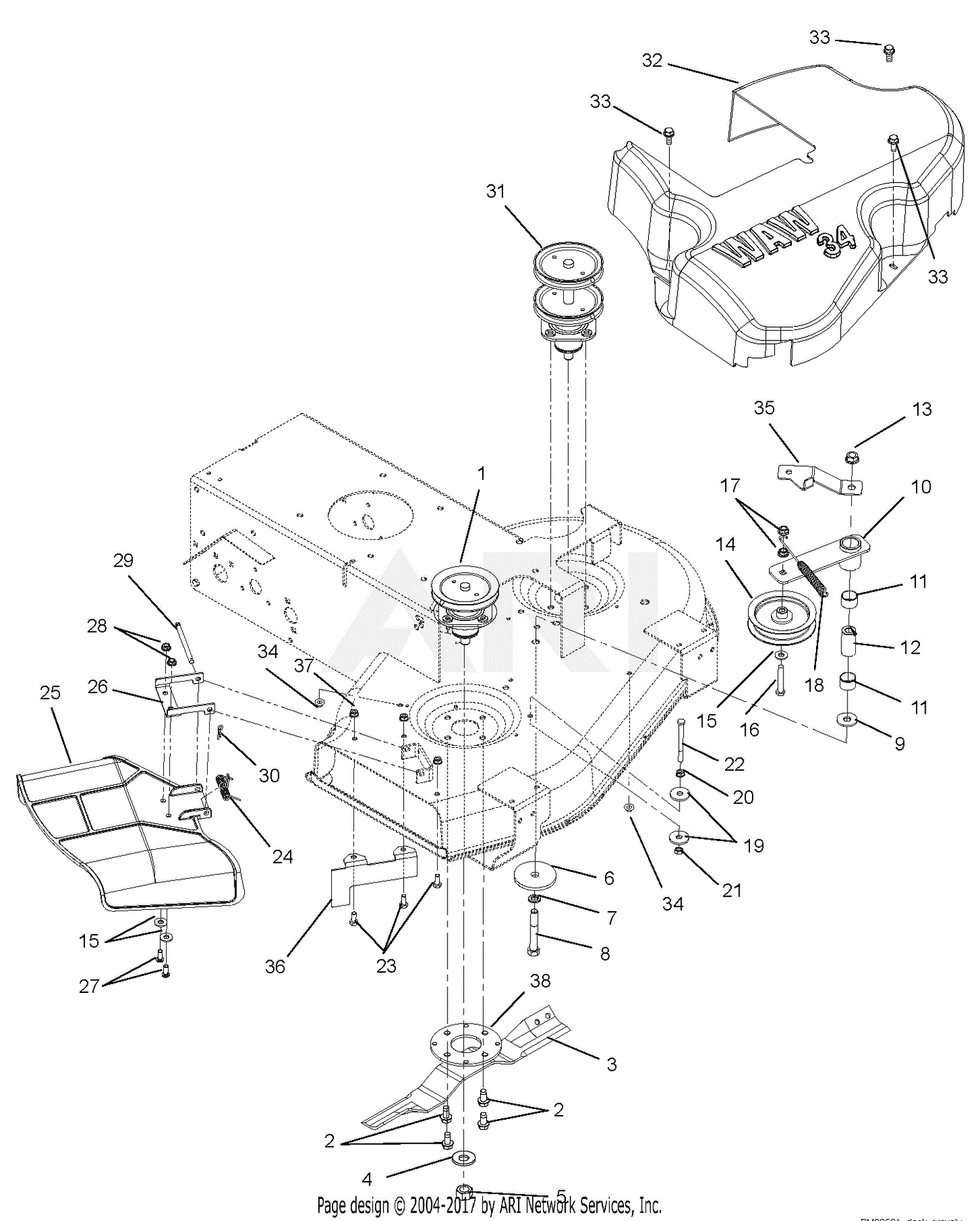 Gravely Mower Deck Belt Diagram