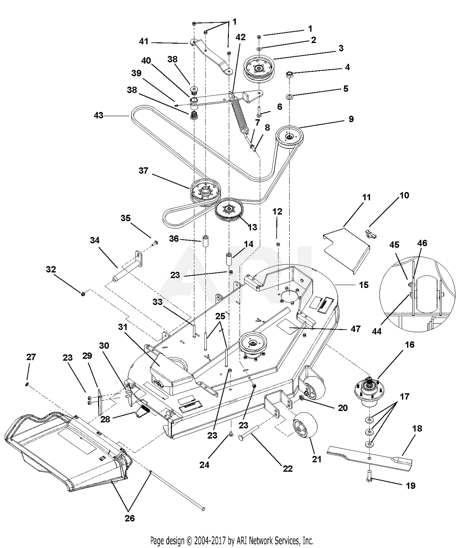 Gravely 992410 (000101 - ) EverRide Fury ZT Parts Diagram for 52 inch ...