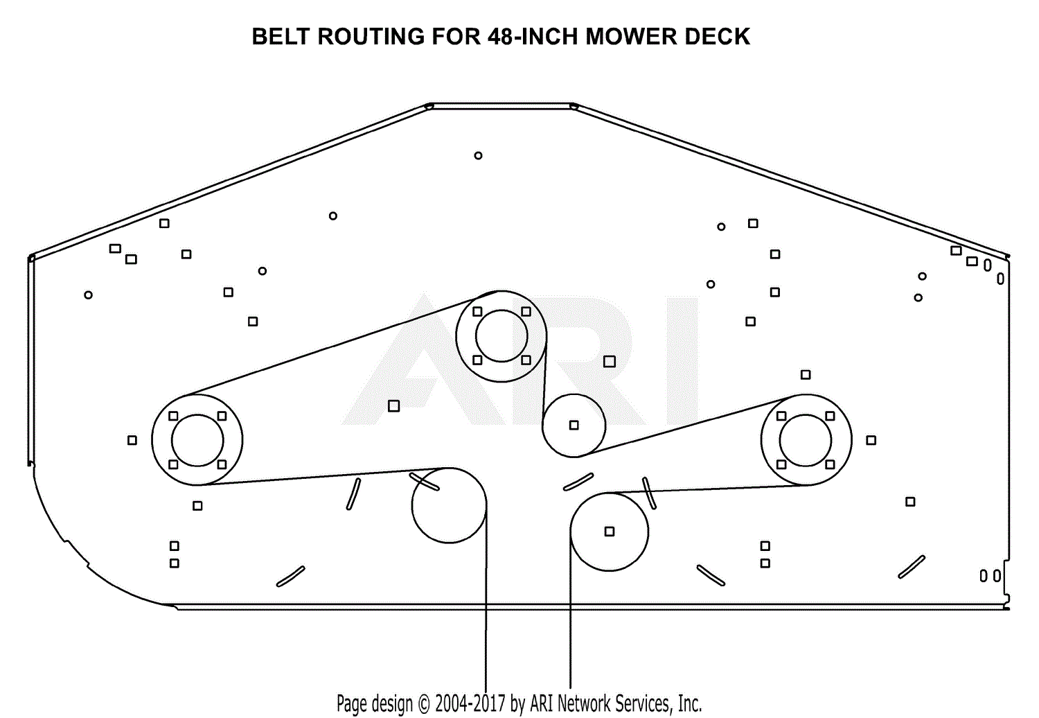 Gravely 515150 48 Zt Deck Kit Parts Diagram For Belt Routing For 48 Inch Mower Deck