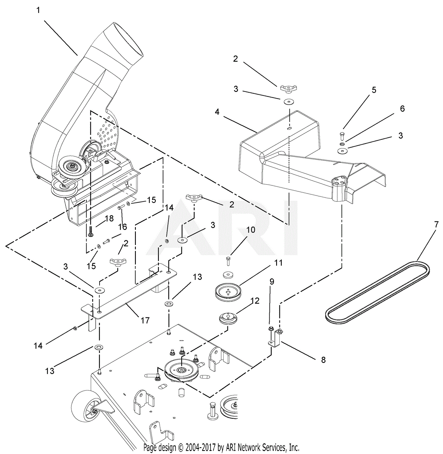 Gravely 815022 (000101 - 029999) ZT XL And Zoom XL Bagger Parts Diagram ...