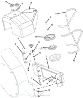 Ariens 815018 (000101 - ) 50 HVZ Bagger Parts Diagram for Bagger Cover  Assembly