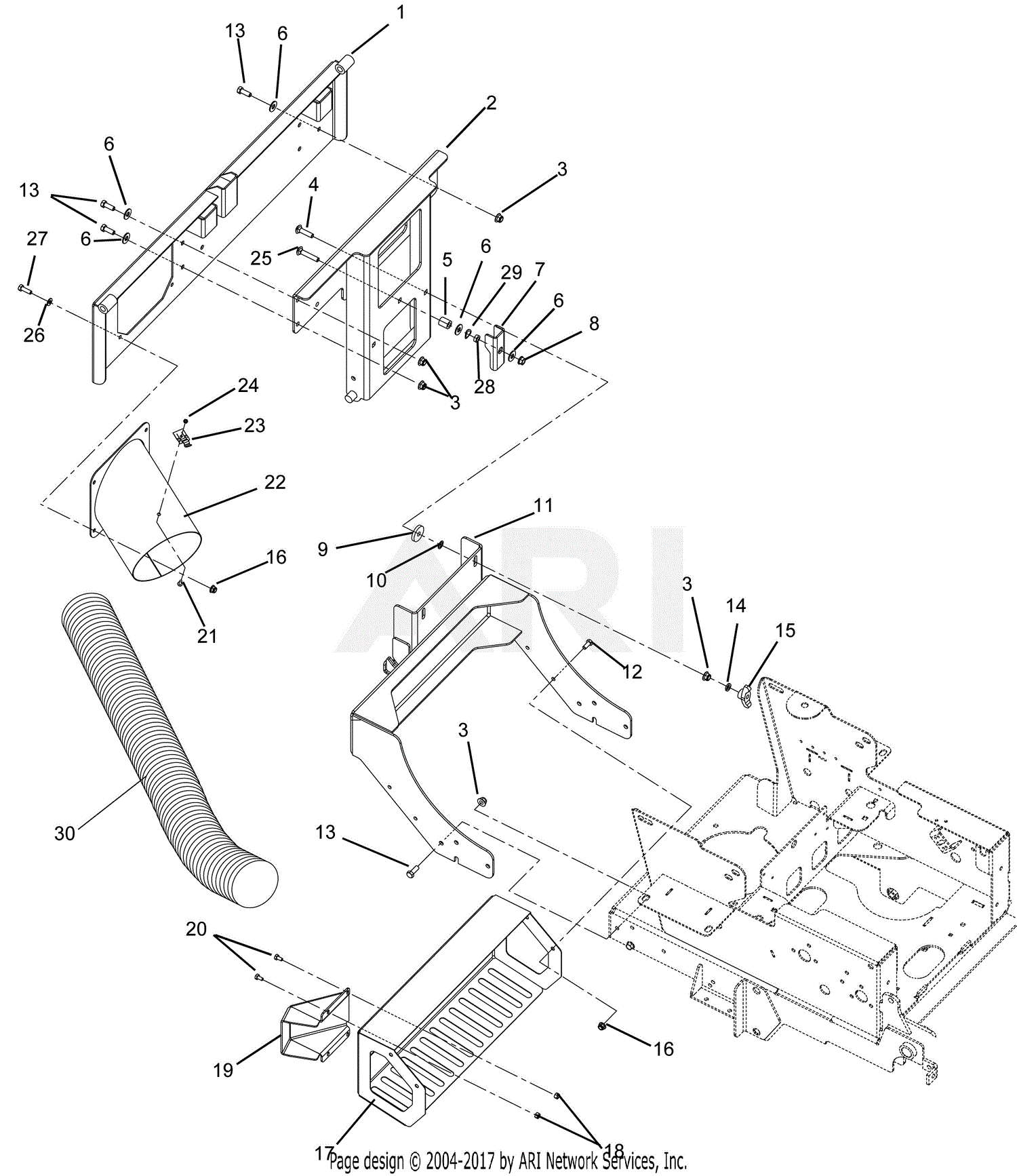 Gravely 891002 (000101 - ) Cz-hd 2-bag Bagger Parts Diagram For 