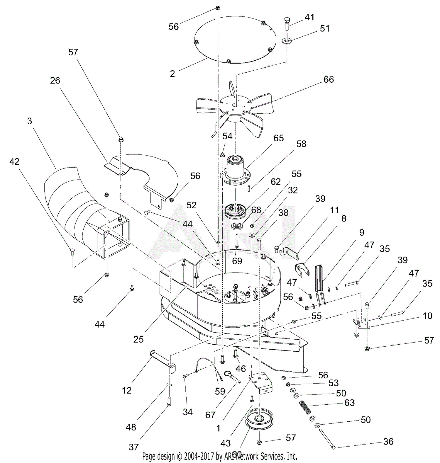 Gravely 892049 (040000 - ) 12 Cu. Ft. Hopper Bagger Parts Diagram for ...