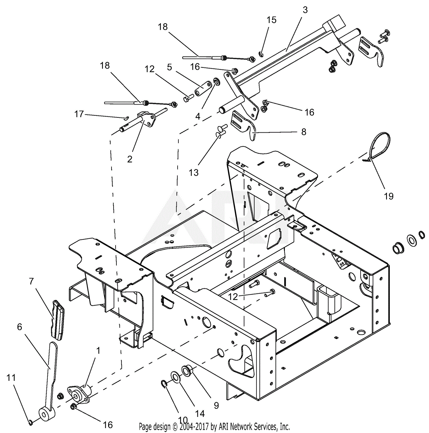 Gravely 991095 (030000 - 039999) Pro-Turn 148 Parts Diagram for Parking ...