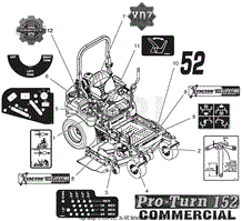 Gravely 991080 (030000 - 039999) Pro-Turn 152 Parts Diagram for Wiring ...