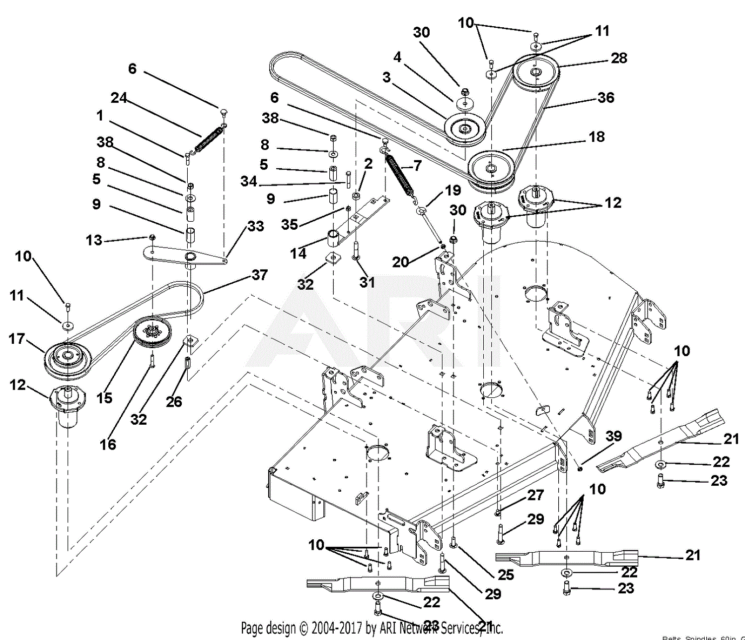 Gravely Mower Deck Belt Diagram