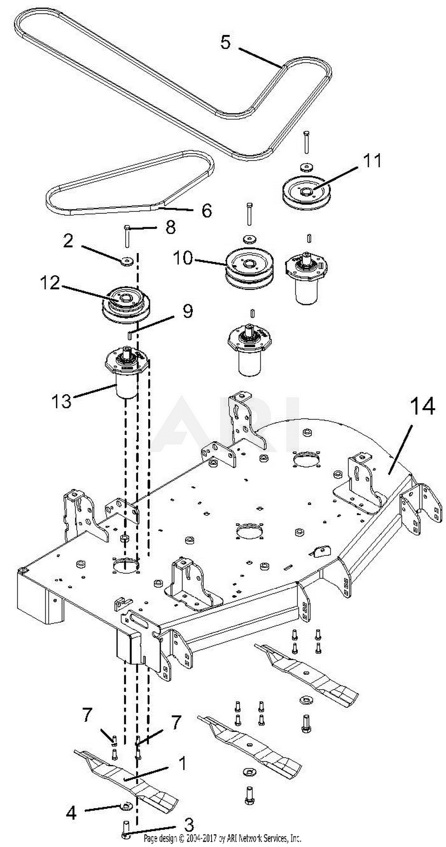 Gravely pro turn 260 belt diagram