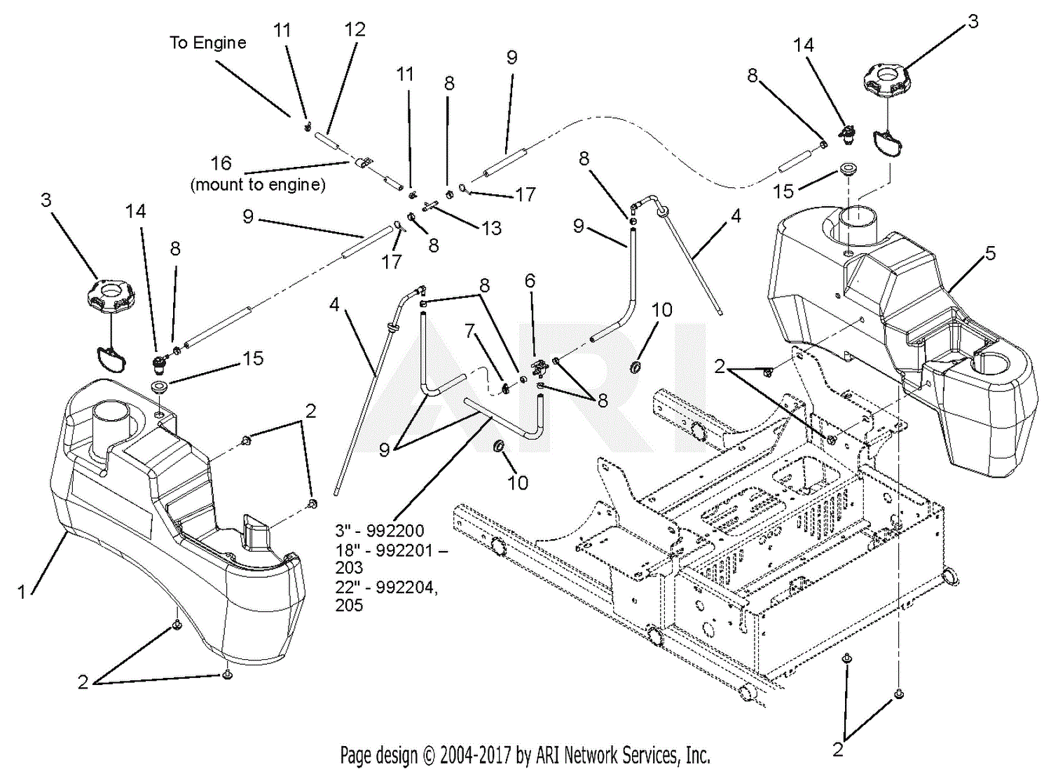 Gravely 992204 (020000 - 021999) Pro-Turn 260 Parts Diagram for Fuel ...