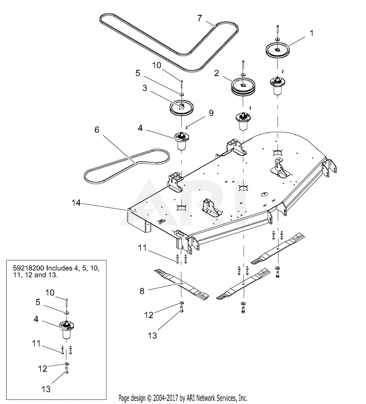 Gravely 992206 (020000 - 029999) Pro-Turn 272, 72in Deck, Kawasaki ...