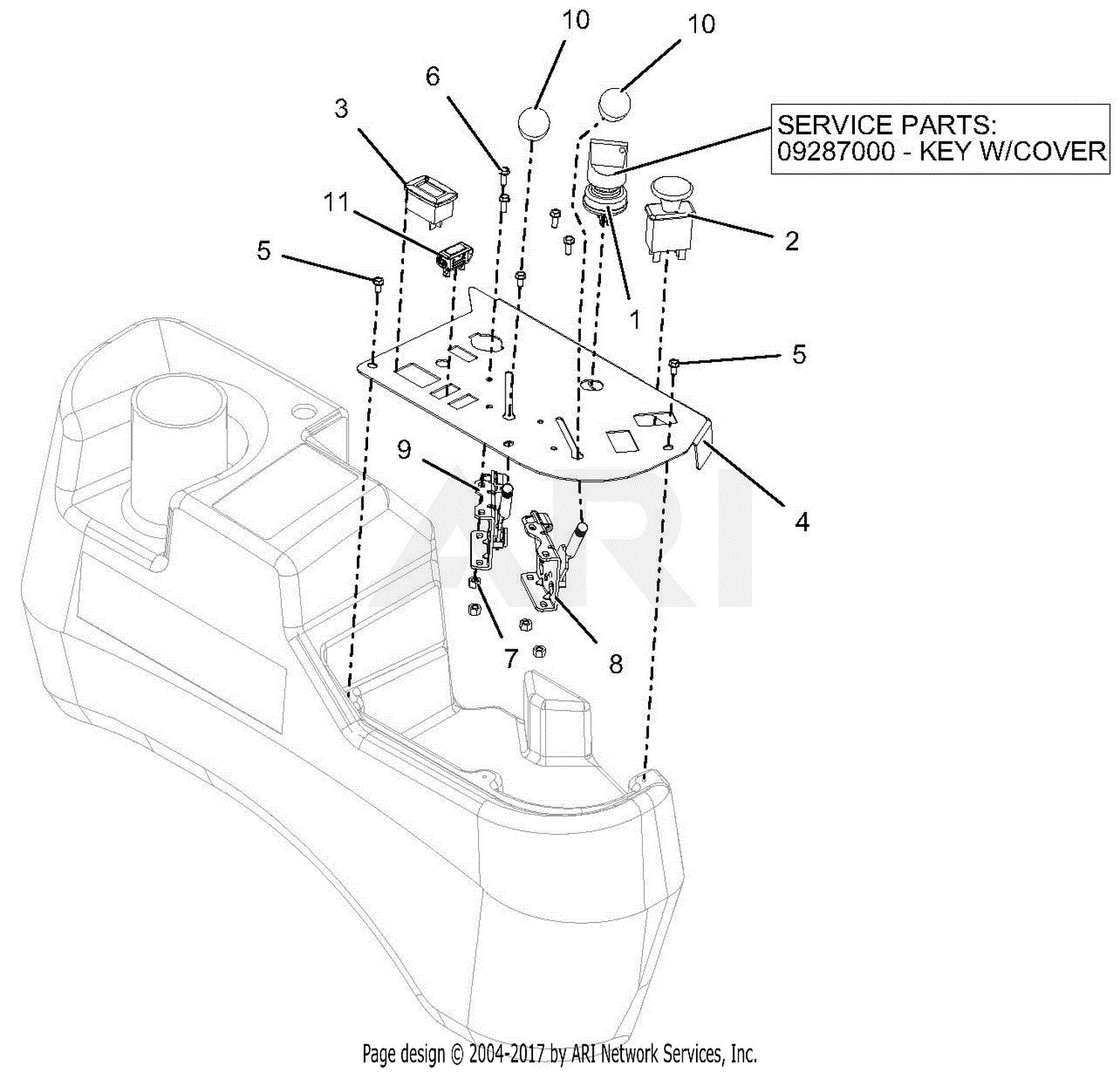 Gravely 992254 040000 040999 Pro Turn 260 Parts Diagram For Control