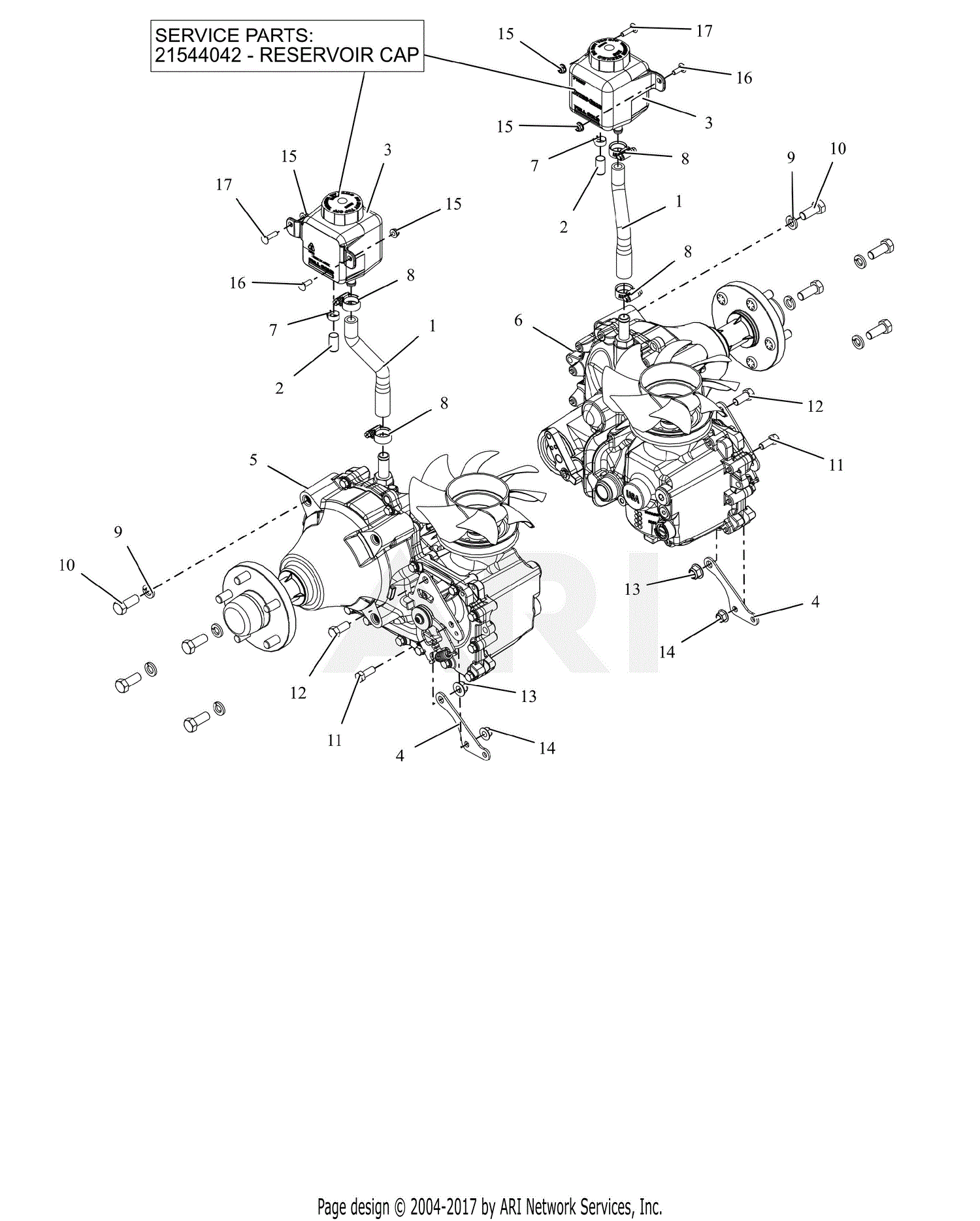 Gravely 992275 (080000 - ) Pro-Turn 460 Parts Diagram for Transaxles