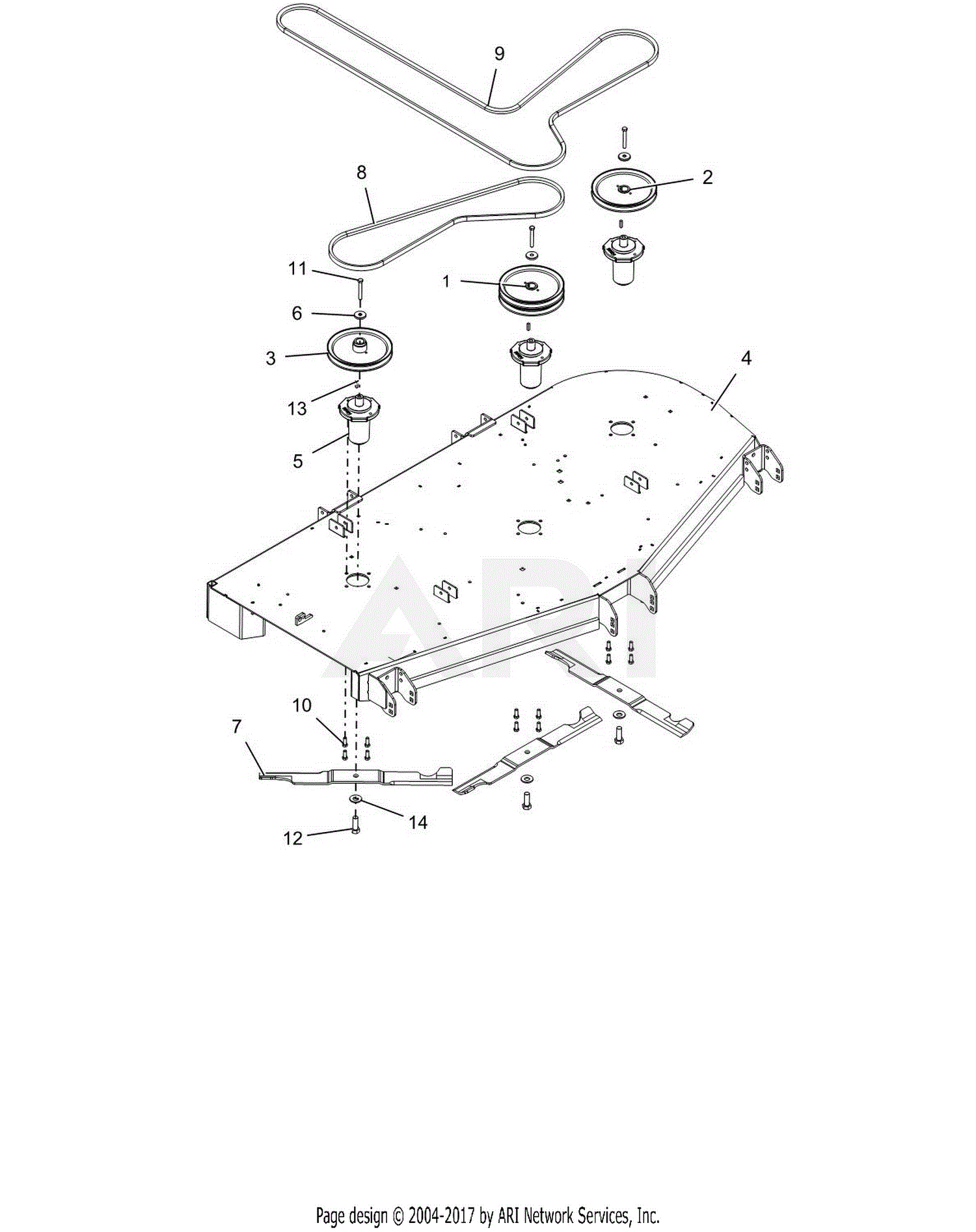 Gravely 992270 (060000 - 061999) Pro-Turn 272 Parts Diagram for Deck ...