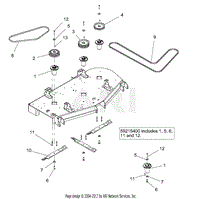 Gravely 992187 000101 Pro Turn 260 Kawasaki 60 Deck Parts Diagram For Deck Belts Blades And Spindles