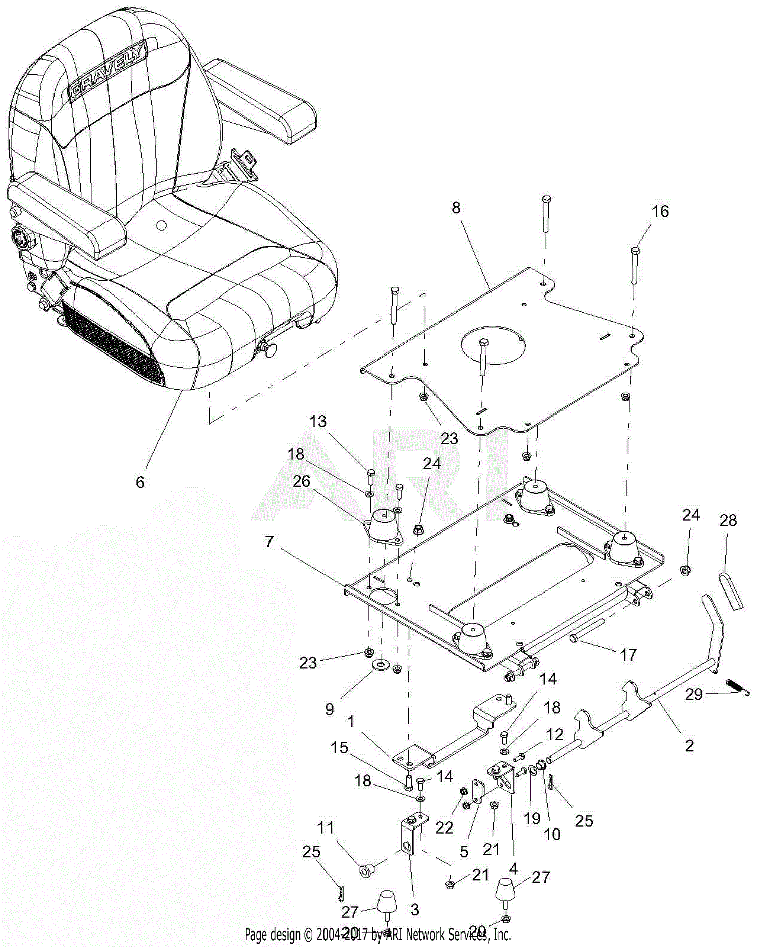 Gravely deals seat replacement