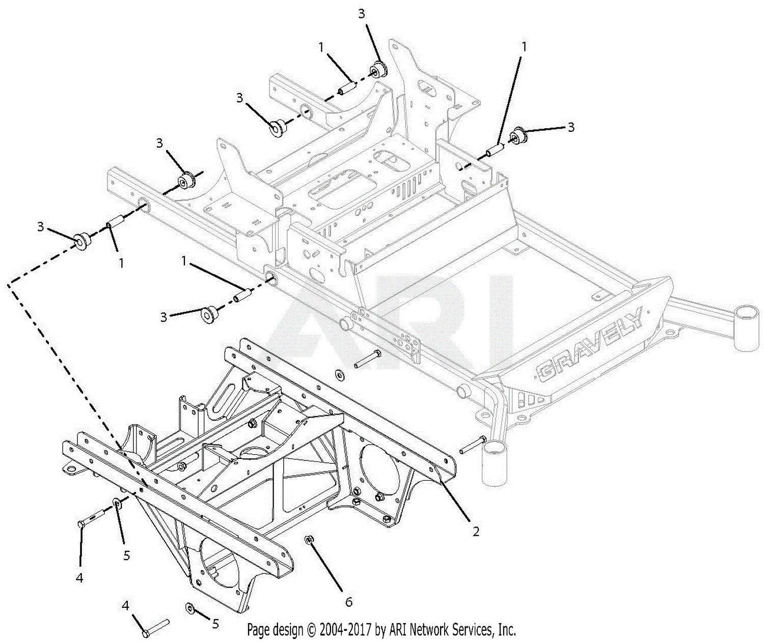 Gravely 992240 (040000 - 049999) Pro-Turn 472 Parts Diagram for Subframe