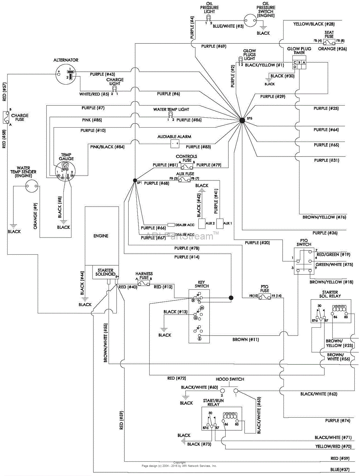 Gravely 992240 (040000 - 049999) Pro-Turn 472 Parts Diagram for Wiring ...