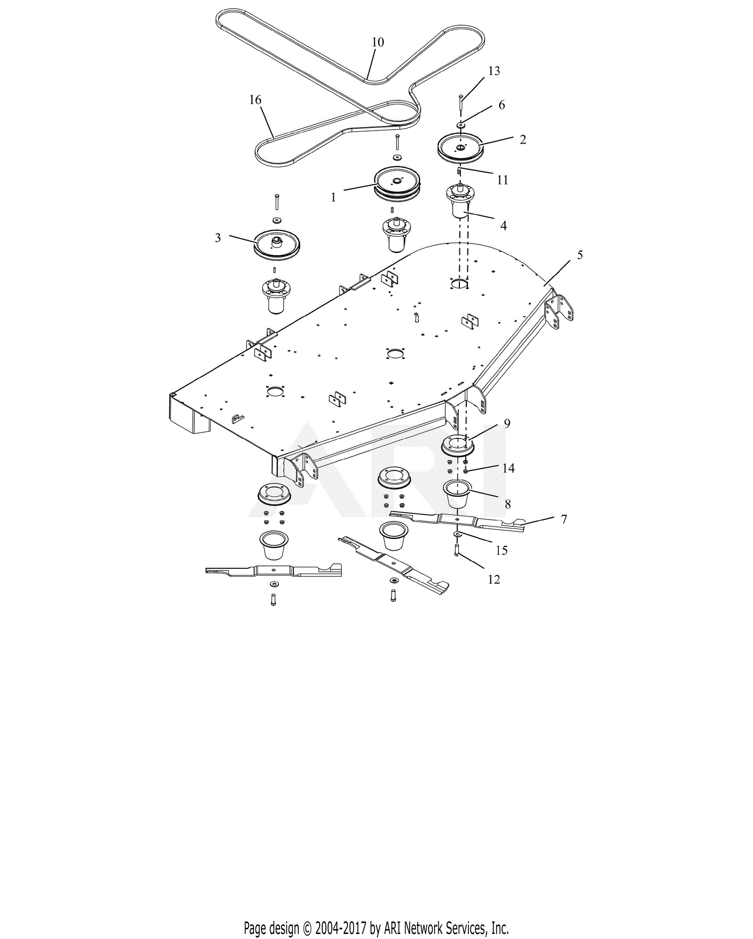 Gravely 992276 (080000 - ) Pro-Turn 472 Parts Diagram for Deck, Belts ...