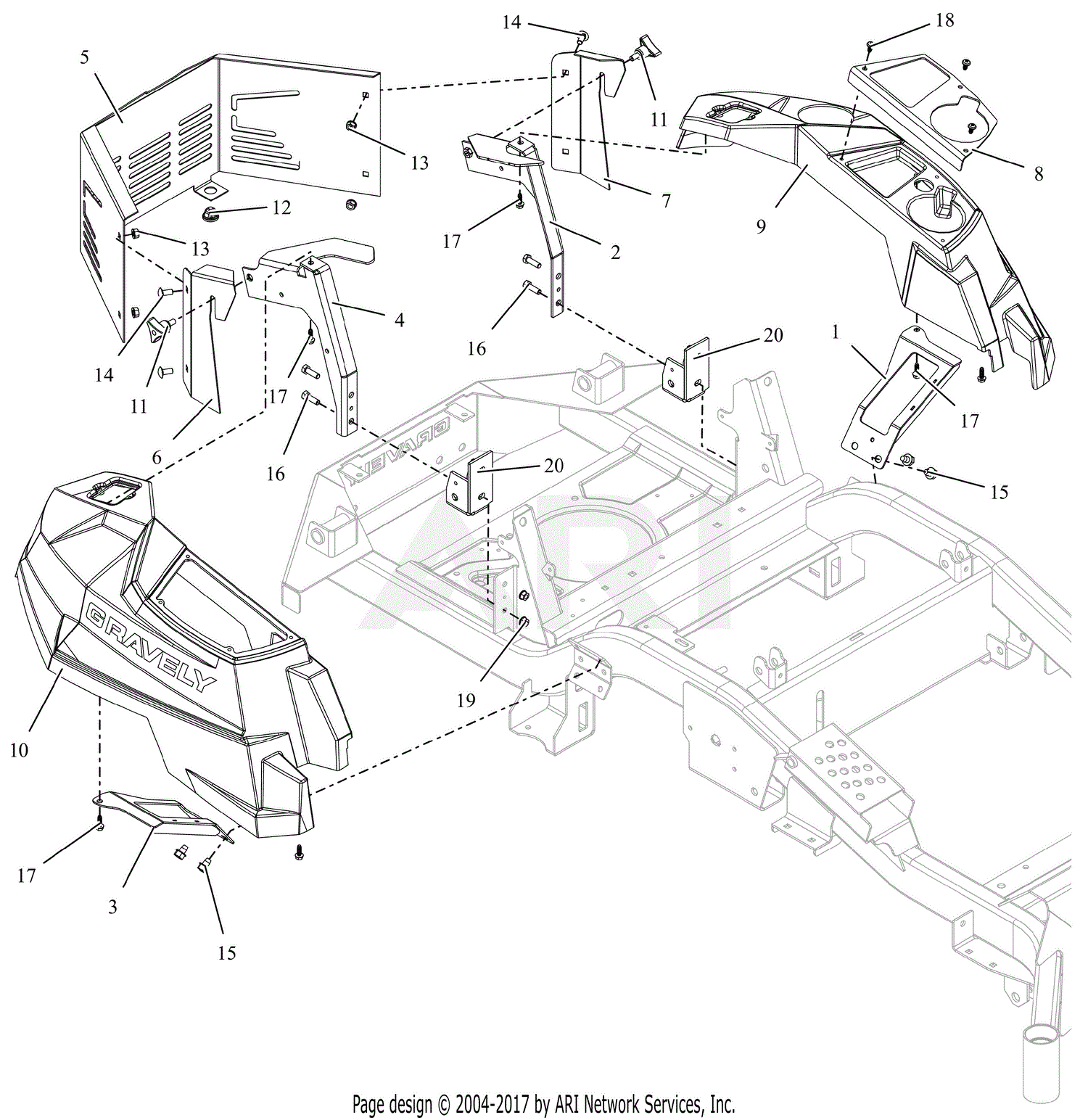 Gravely 991230 (035000 - ) Pro-Turn ZX 48 Parts Diagram  