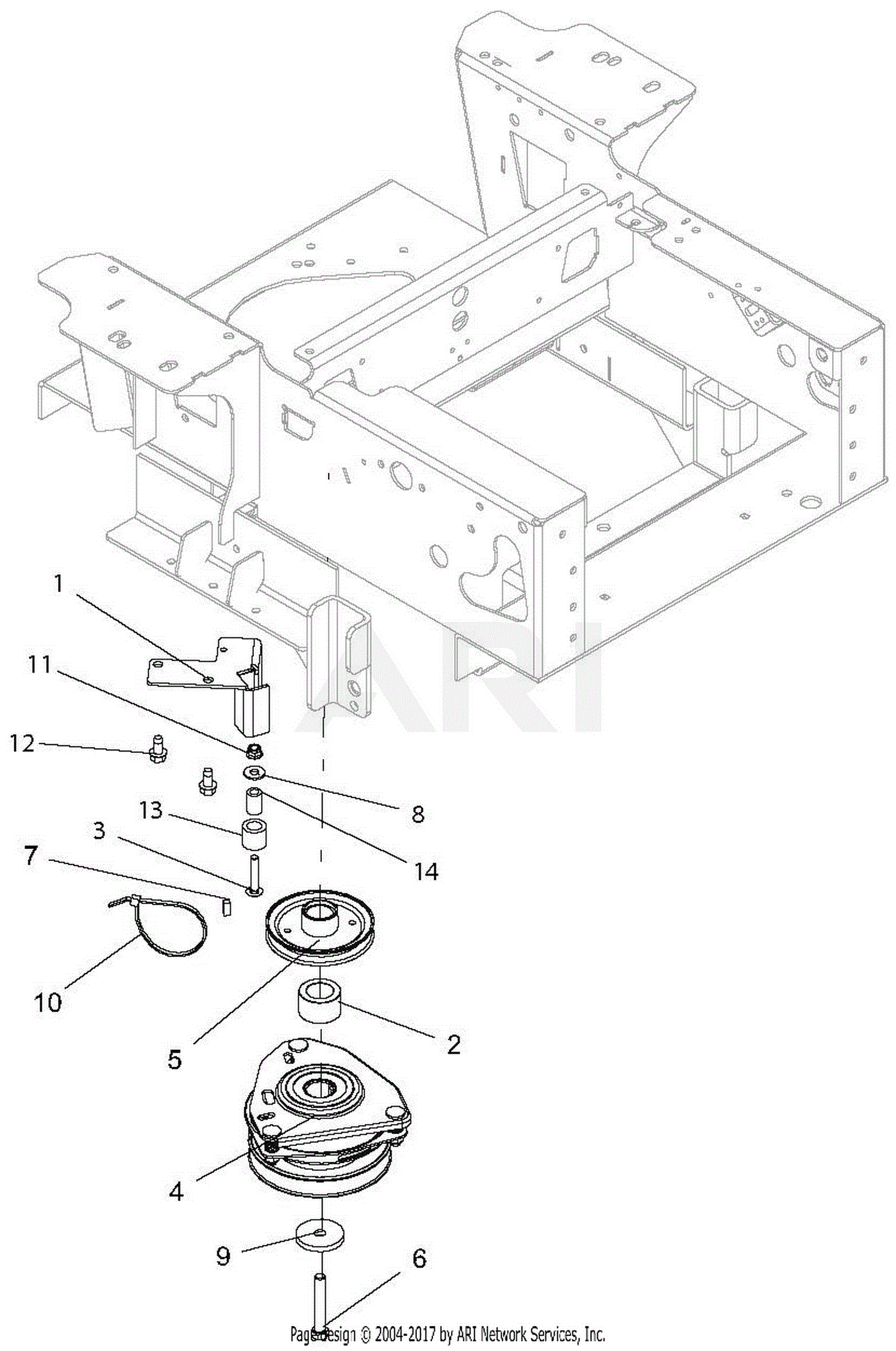 Gravely 991210 (050000 - ) Pro-Turn 52" Parts Diagram for Clutch