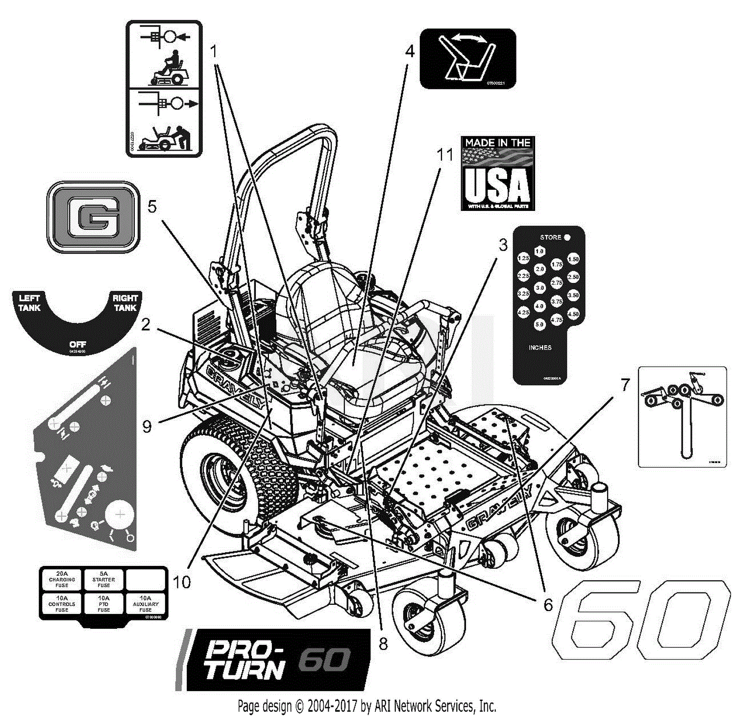 Gravely 991217 (010000 - ) Pro-Turn 60