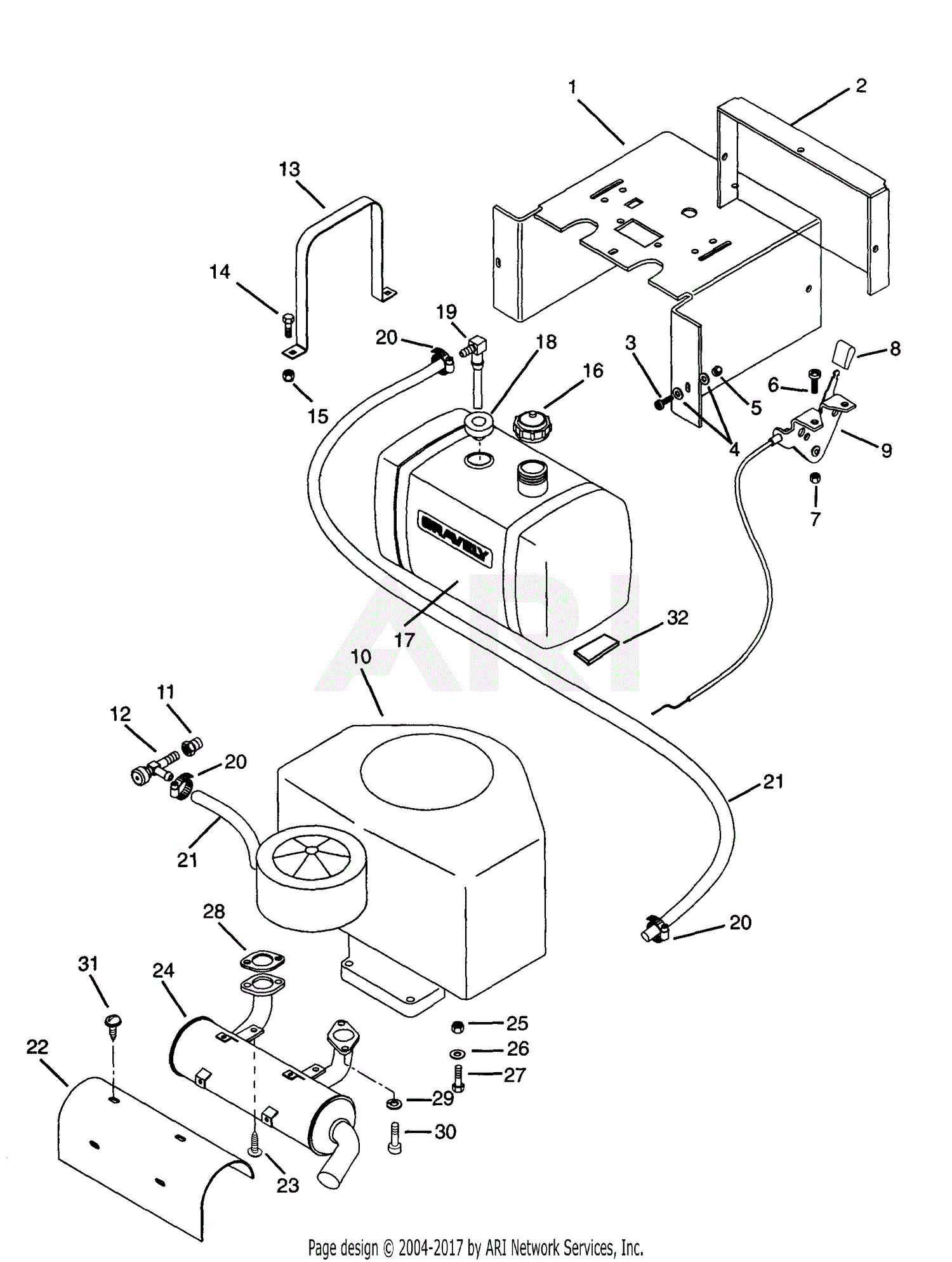 Kohler Engine Parts Diagram / Dixon D25KH48 (960410185-02) - Dixon 48 ...