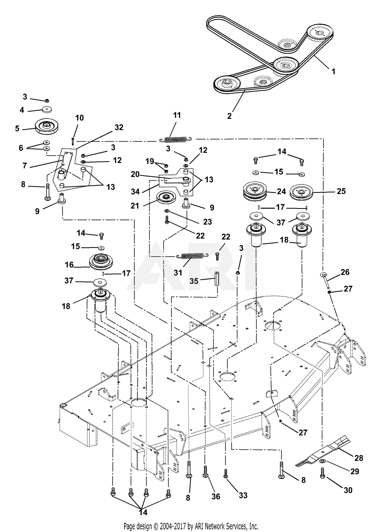 Gravely Mower Deck Belt Diagram - Wiring Diagram Database