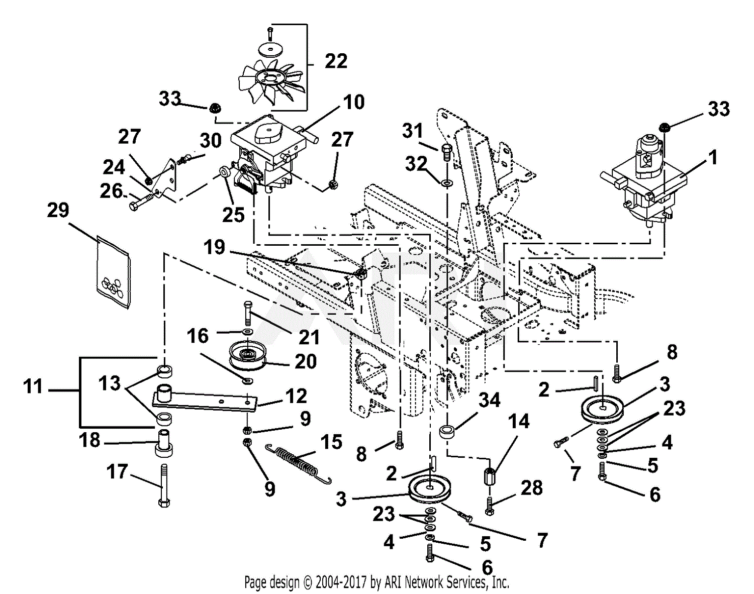 Gravely 991024 (000101 - ) PM152M, 23hp Kohler, 52