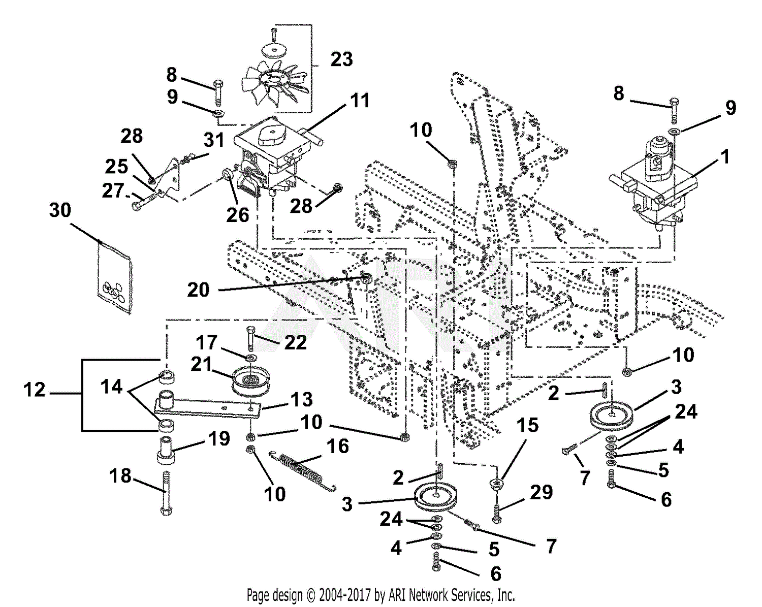Gravely 992064 (000500 - 004999) PM144Z, 17hp Kawasaki, 44 ... 250x wiring diagram 