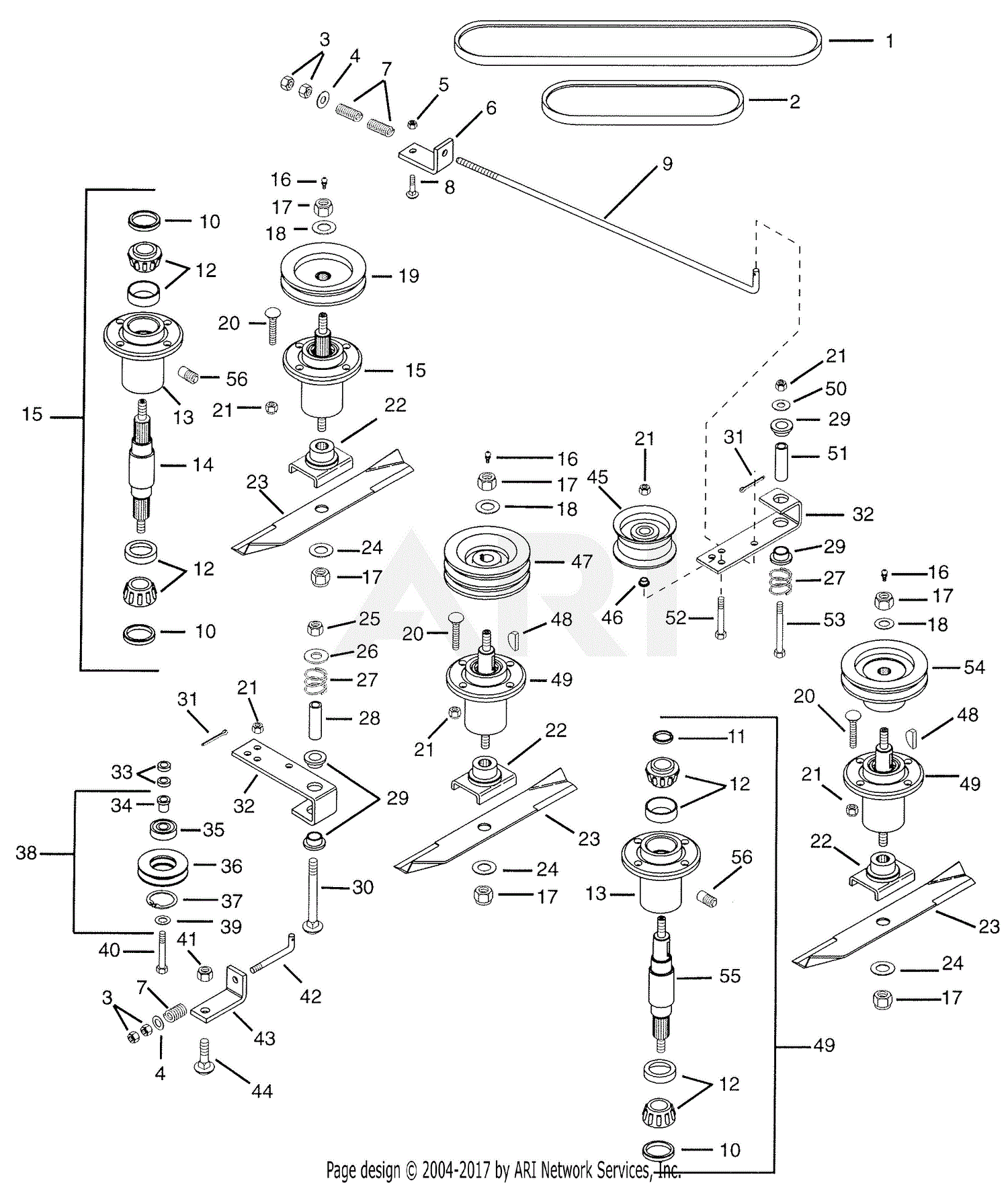 Gravely 992009 (000101 - ) Promaster 200 Parts Diagram For 50