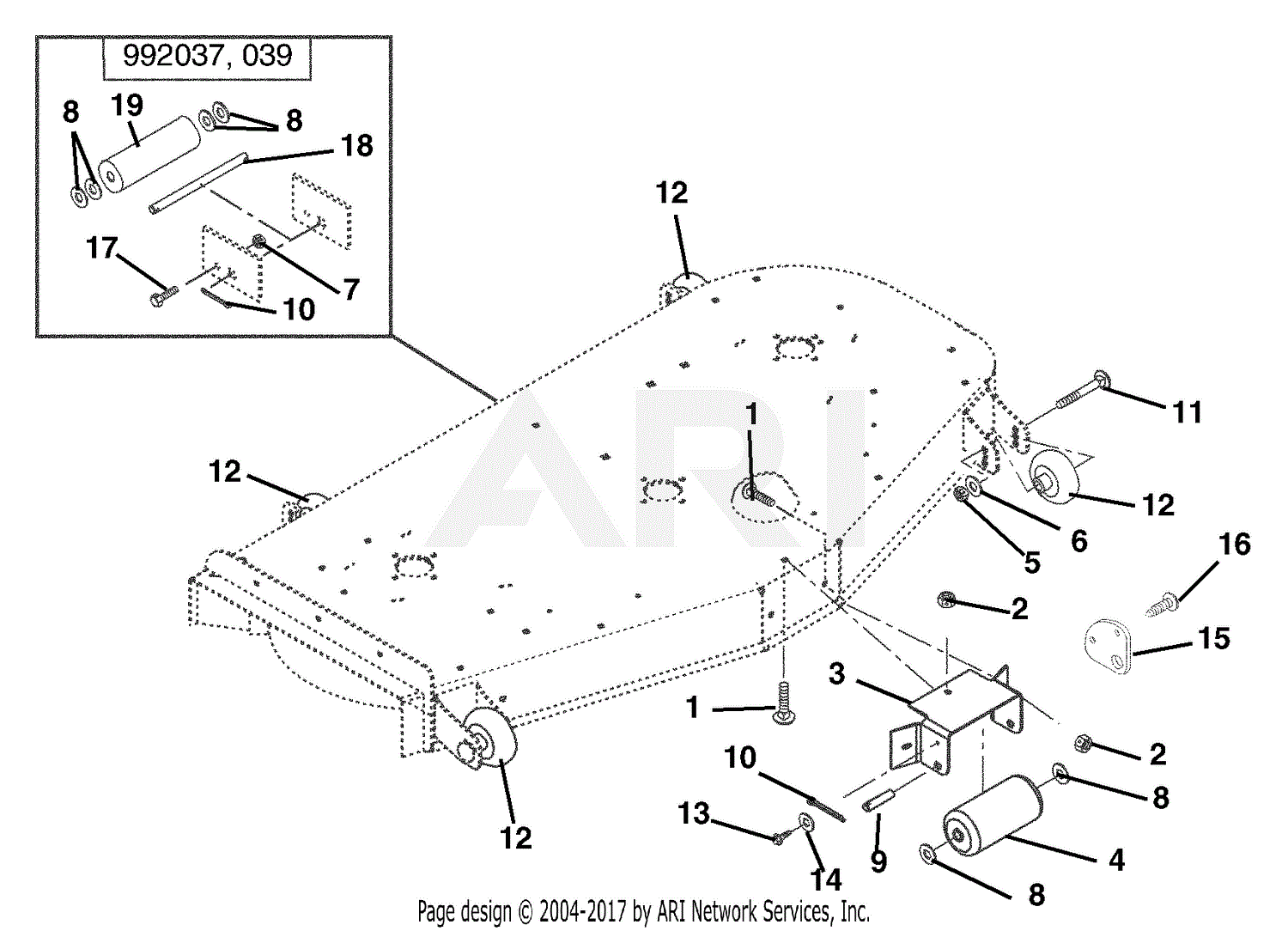 Gravely 992036 (001500 - ) 27 HP Kawasaki 60