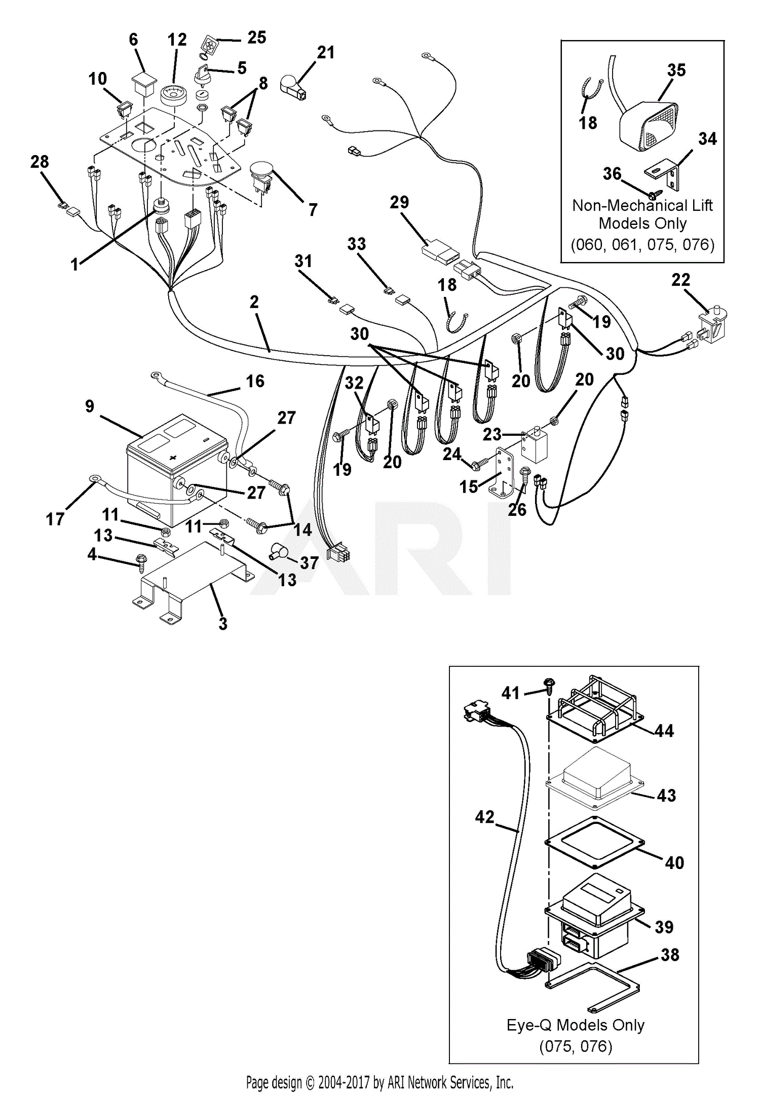 Gravely 992075 (001501 - ) Pm260z, 27hp Daihatsu, 60