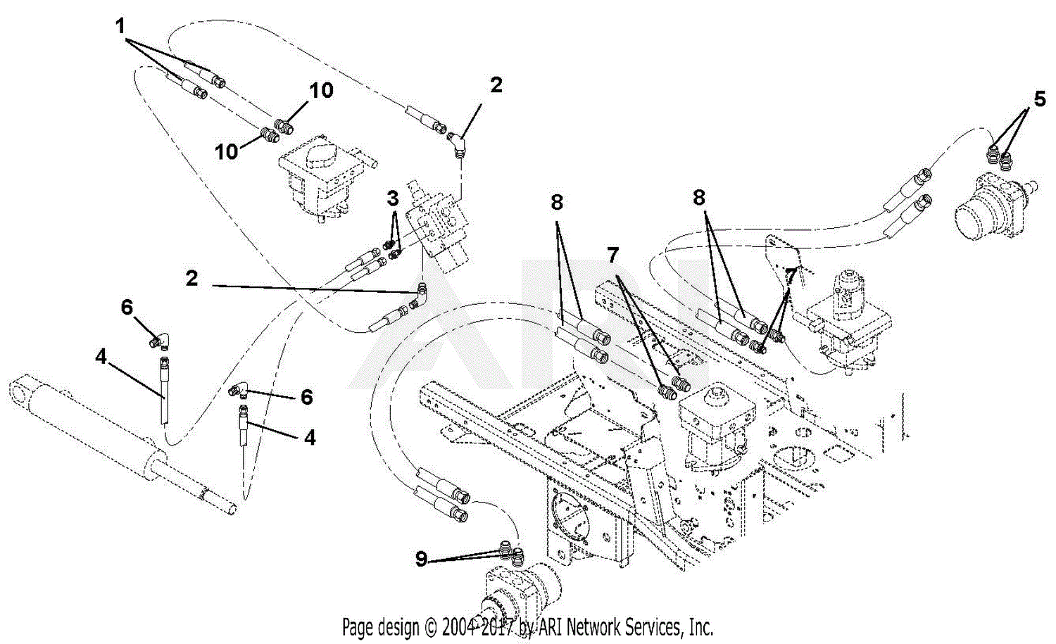 Gravely 992217 (041000 - 049999) Pro-Master 260H Parts Diagram for Hose ...