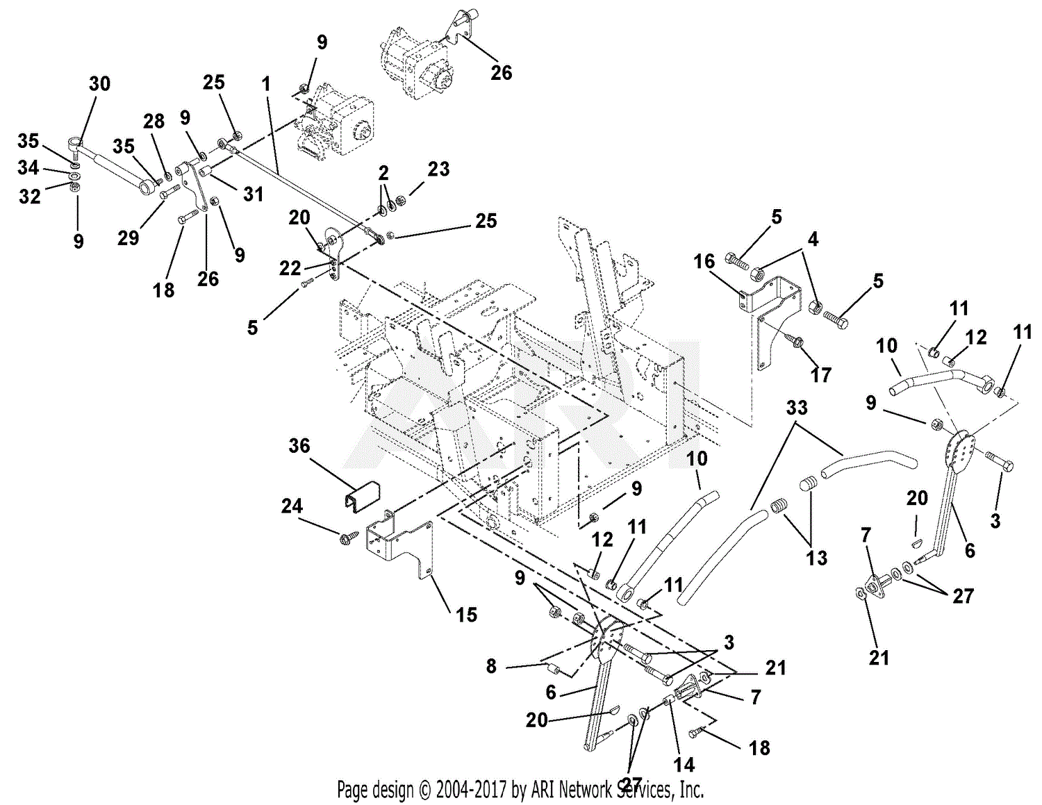 Gravely 992316 (006000 - ) 27HP PM260H, Rear Discharge Parts Diagram ...