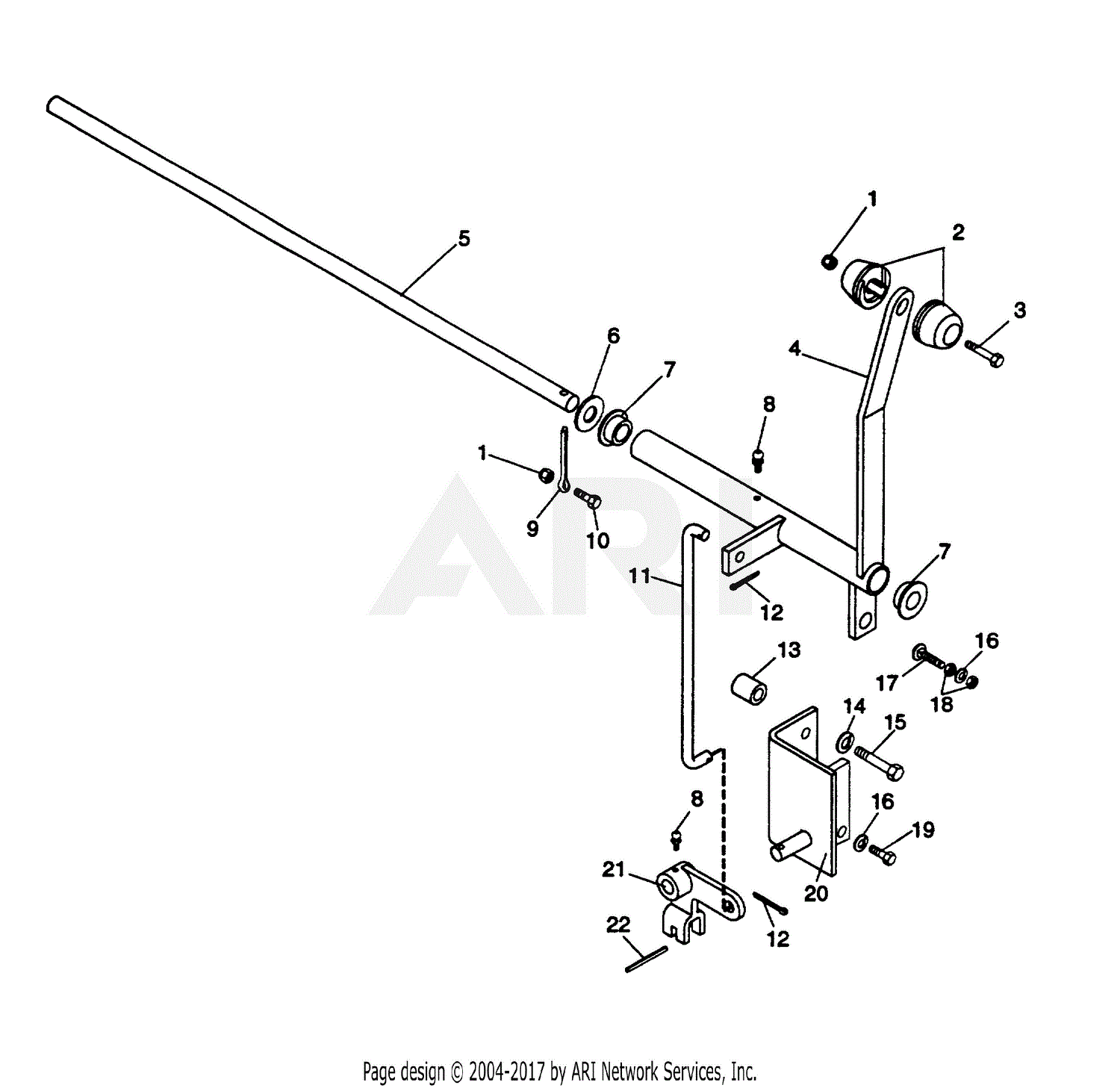 Gravely 51820 30-H, 35hp Yanmar Parts Diagram for GEAR SHIFT