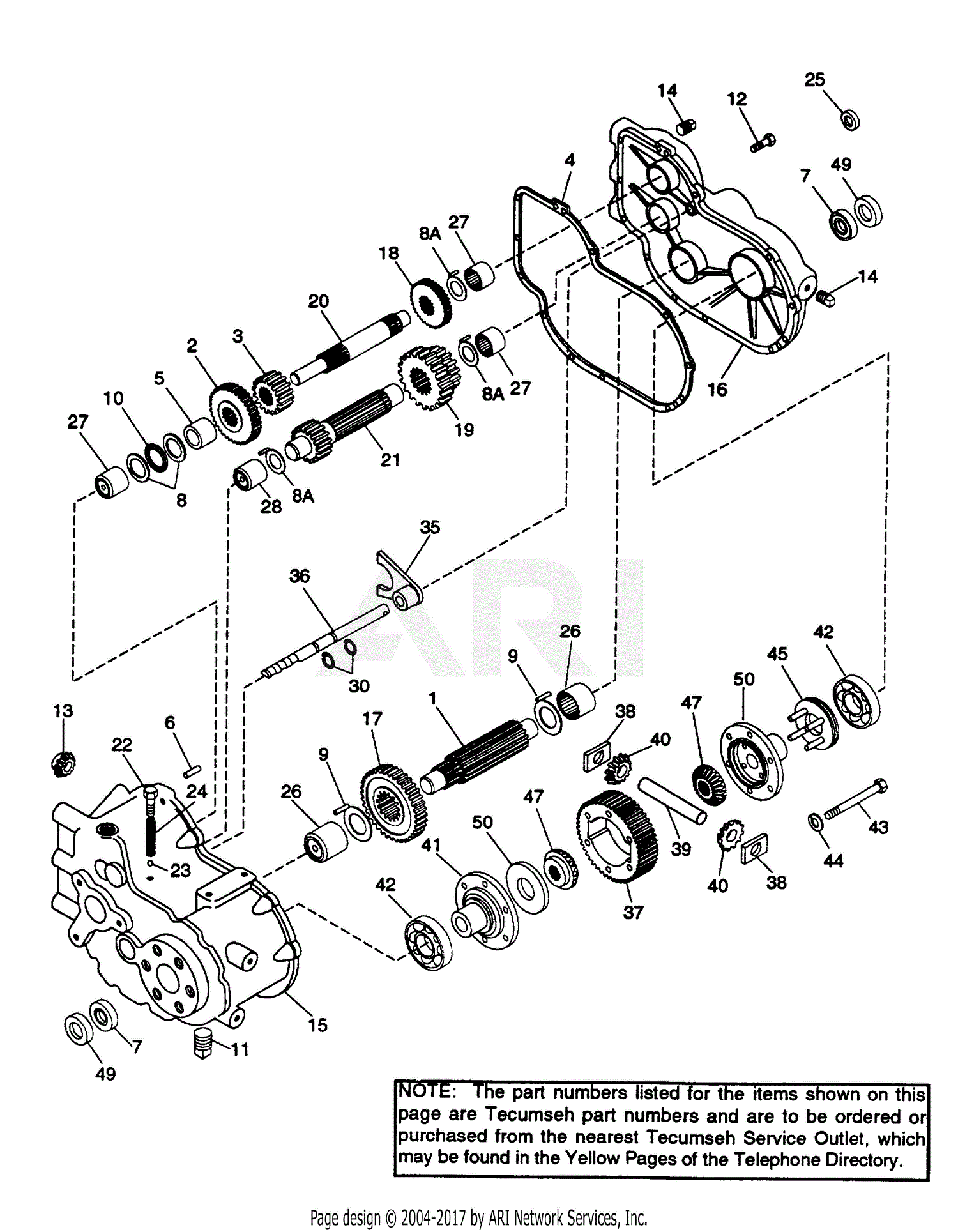 Gravely 53080 PM400,, 22hp Yanmar Parts Diagram for TRANSAXLE